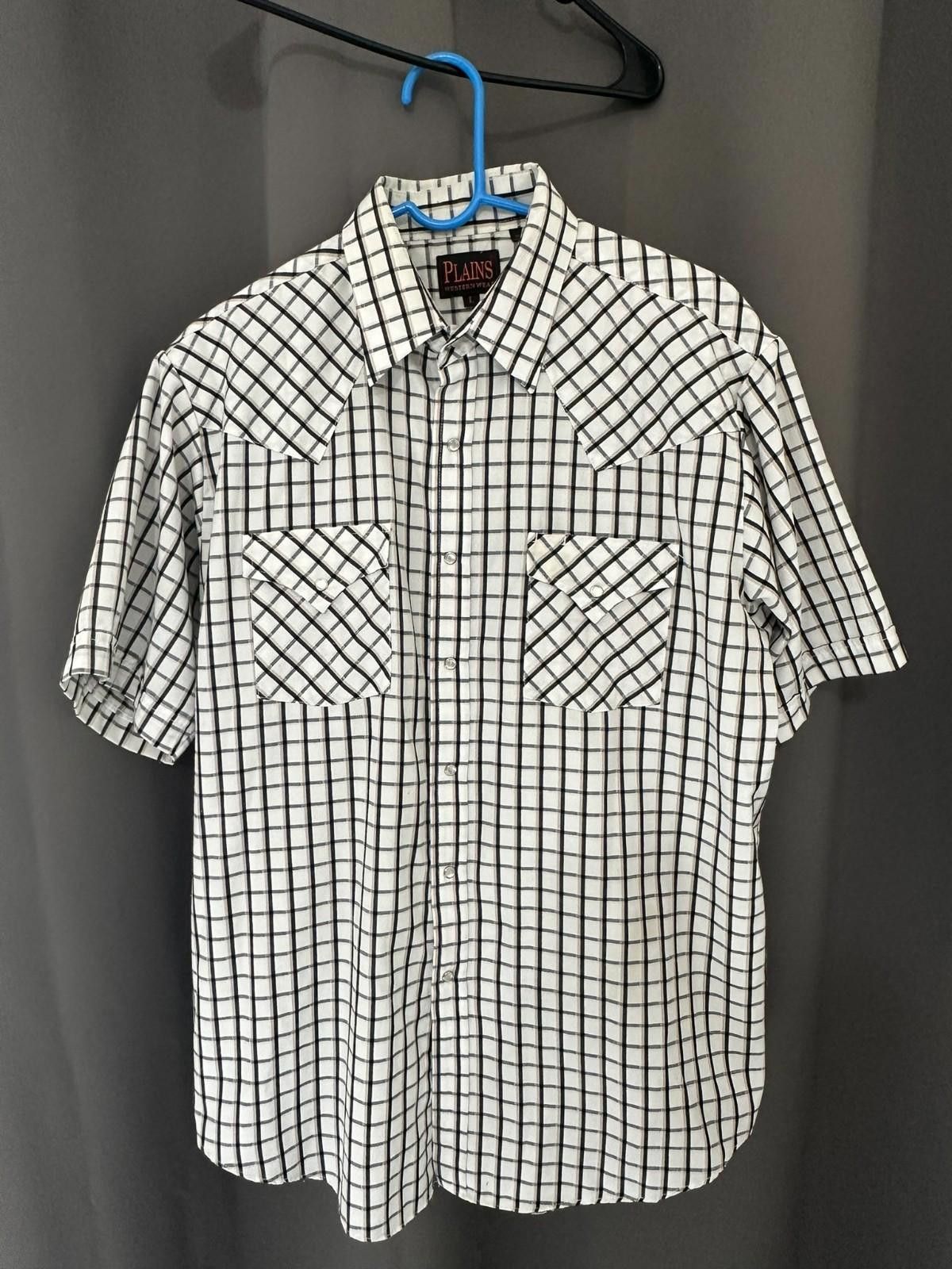 Plain Gravy PLAINS Western Shirt L | Black Plaid | Cowboy Style Size US L / EU 52-54 / 3 - 2 Thumbnail
