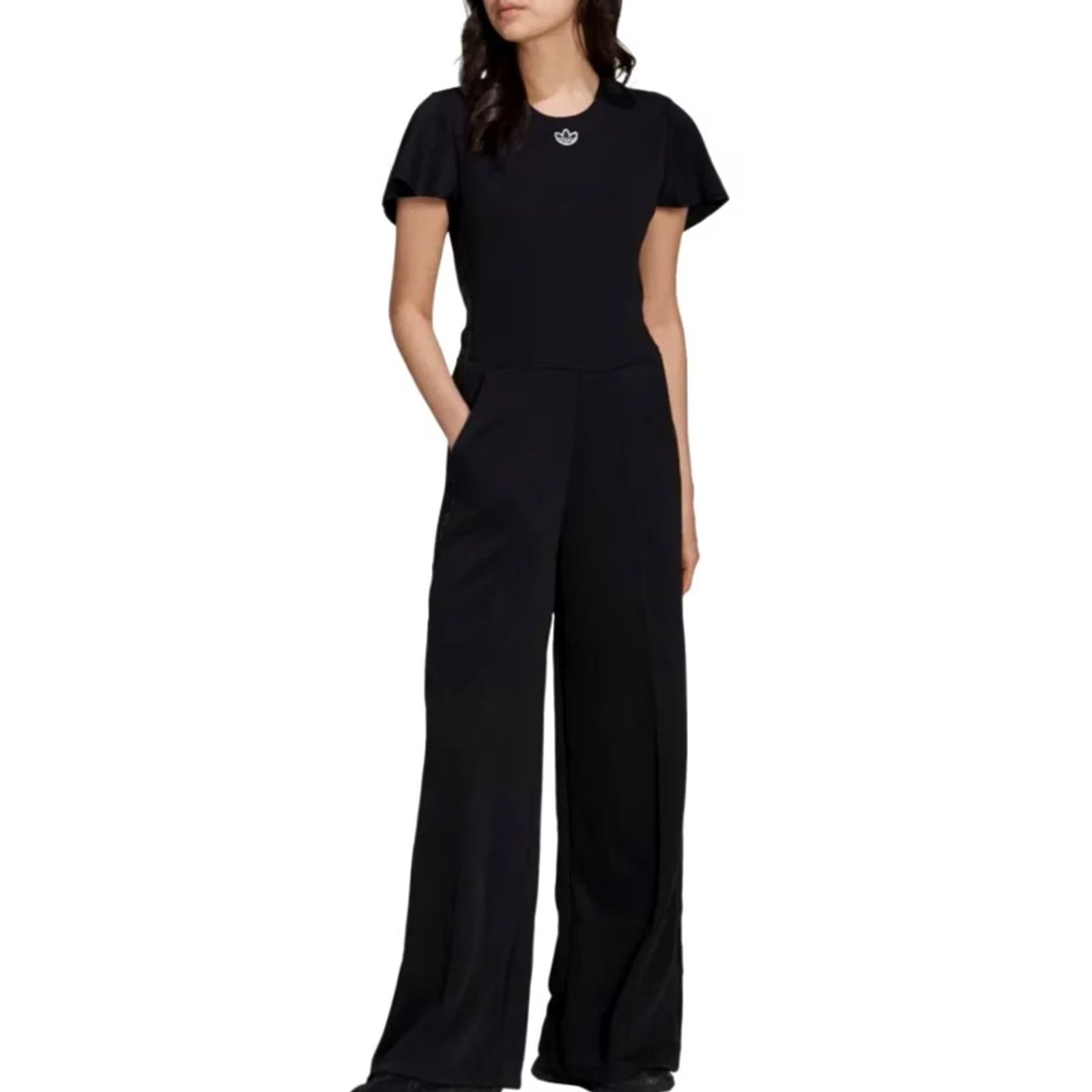 Adidas VINTAGE Adidas Originals Jumpsuit Womens M Black Size 32" / US 10 / IT 46 - 2 Thumbnail