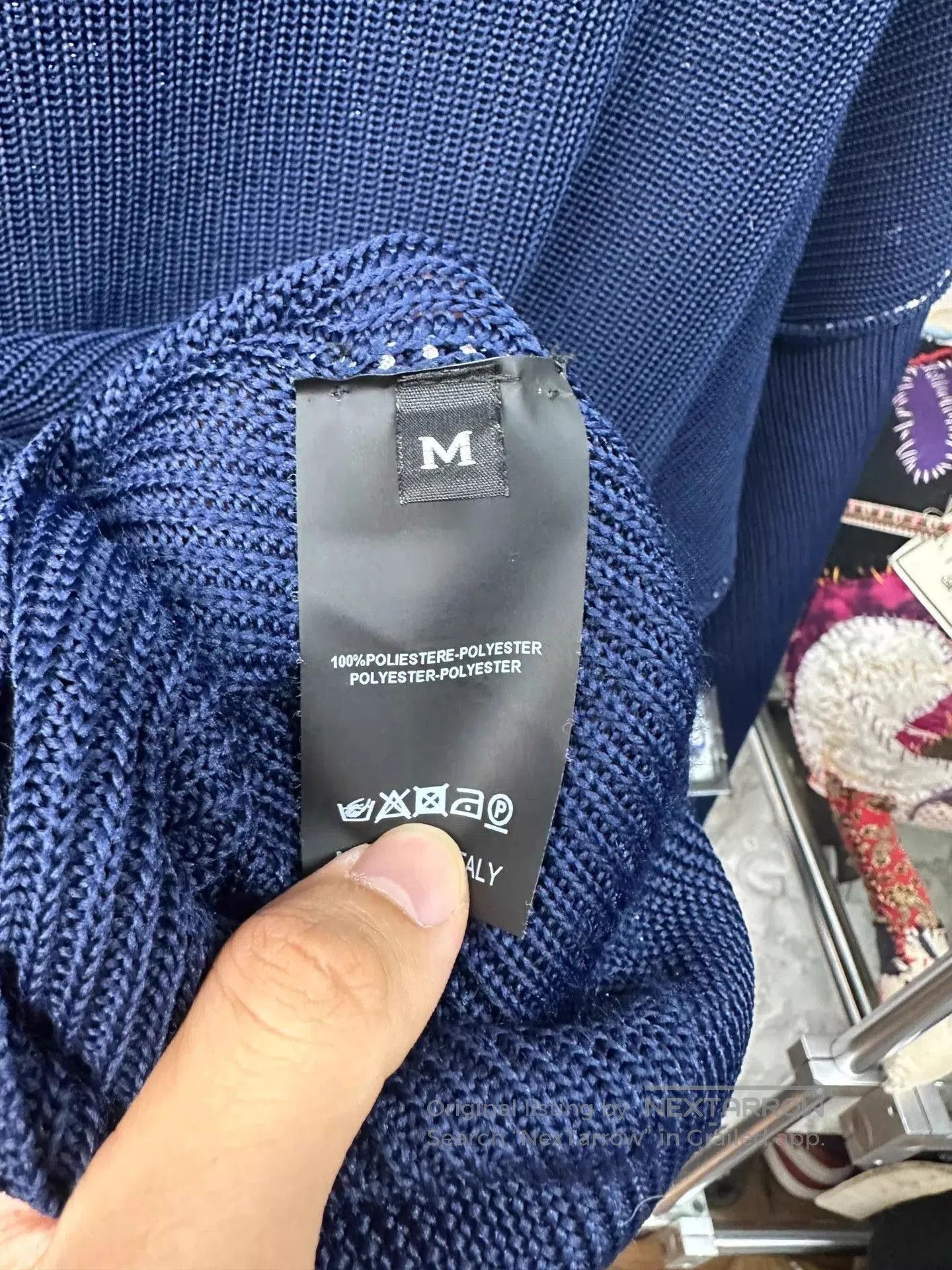 Raf Simons Blue Long Sleeve Knit Sweater. Size US M / EU 48-50 / 2 - 6 Thumbnail