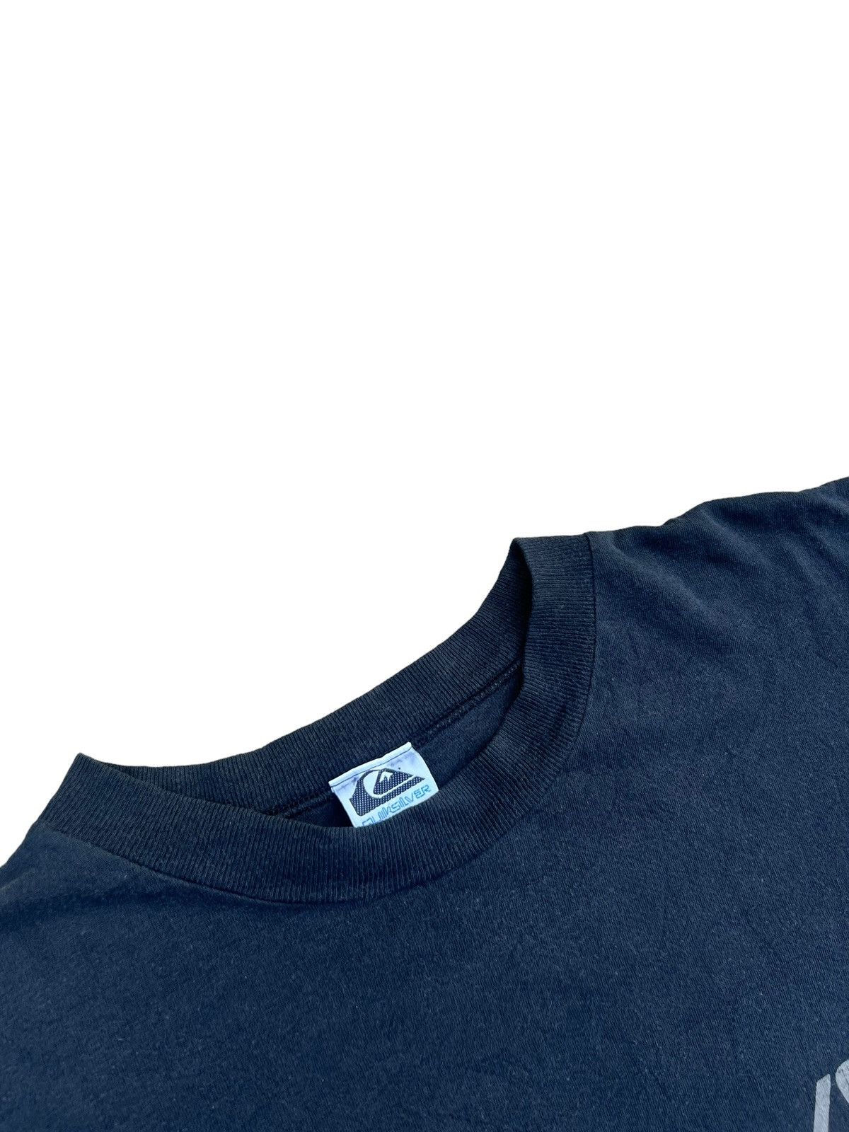 Quiksilver Vintage 90s Quiksilver Faded Black Spell out Big Logo tee Size US L / EU 52-54 / 3 - 3 Thumbnail