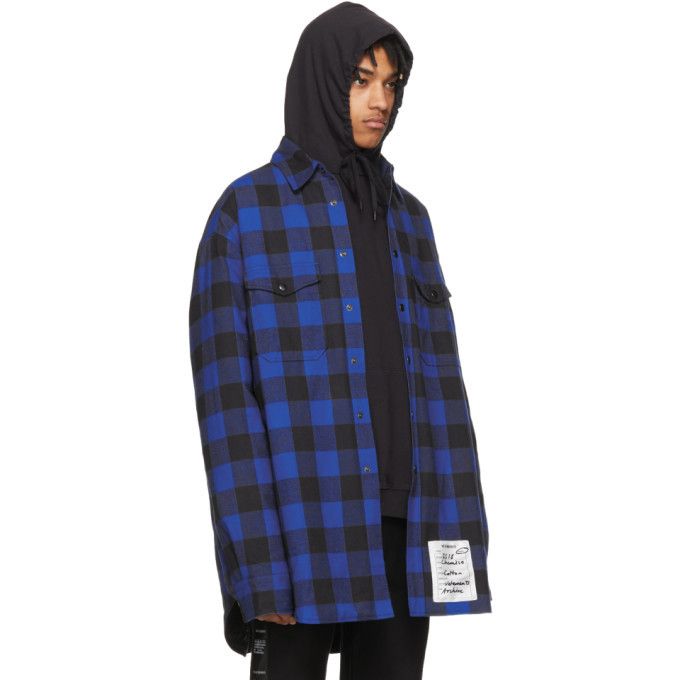 Vetements Vetements 2018 Blue Oversized Flannel Shirt Size US L / EU 52-54 / 3 - 2 Thumbnail