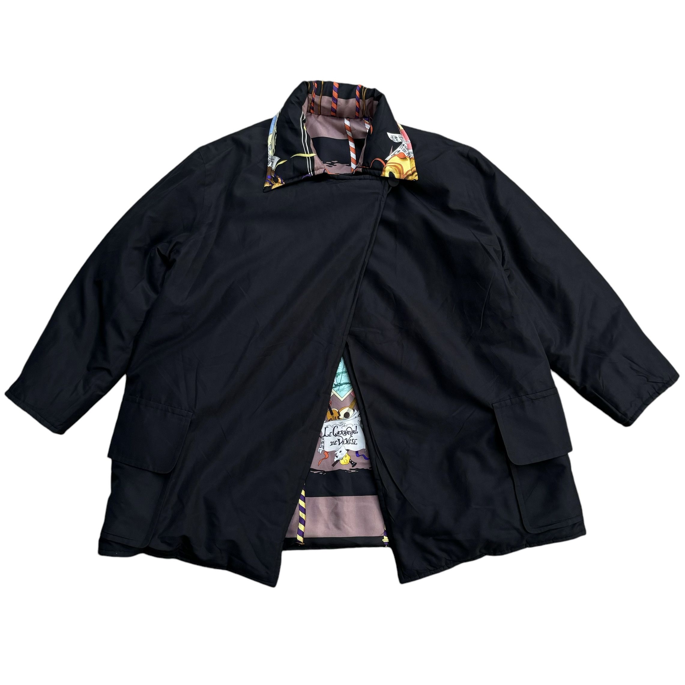 Hermes Vintage Hermes Le Carnavale de Venise Reversible Silk Jacket Size US M / EU 48-50 / 2 - 17 Thumbnail
