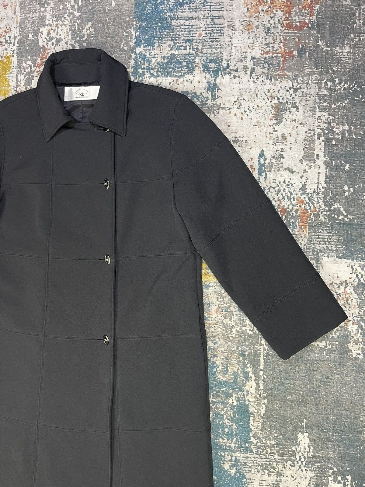 Karl Lagerfeld Karl Lagerfield Assymetrical Breast Bonded Long Coats Size S / US 4 / IT 40 - 3 Thumbnail