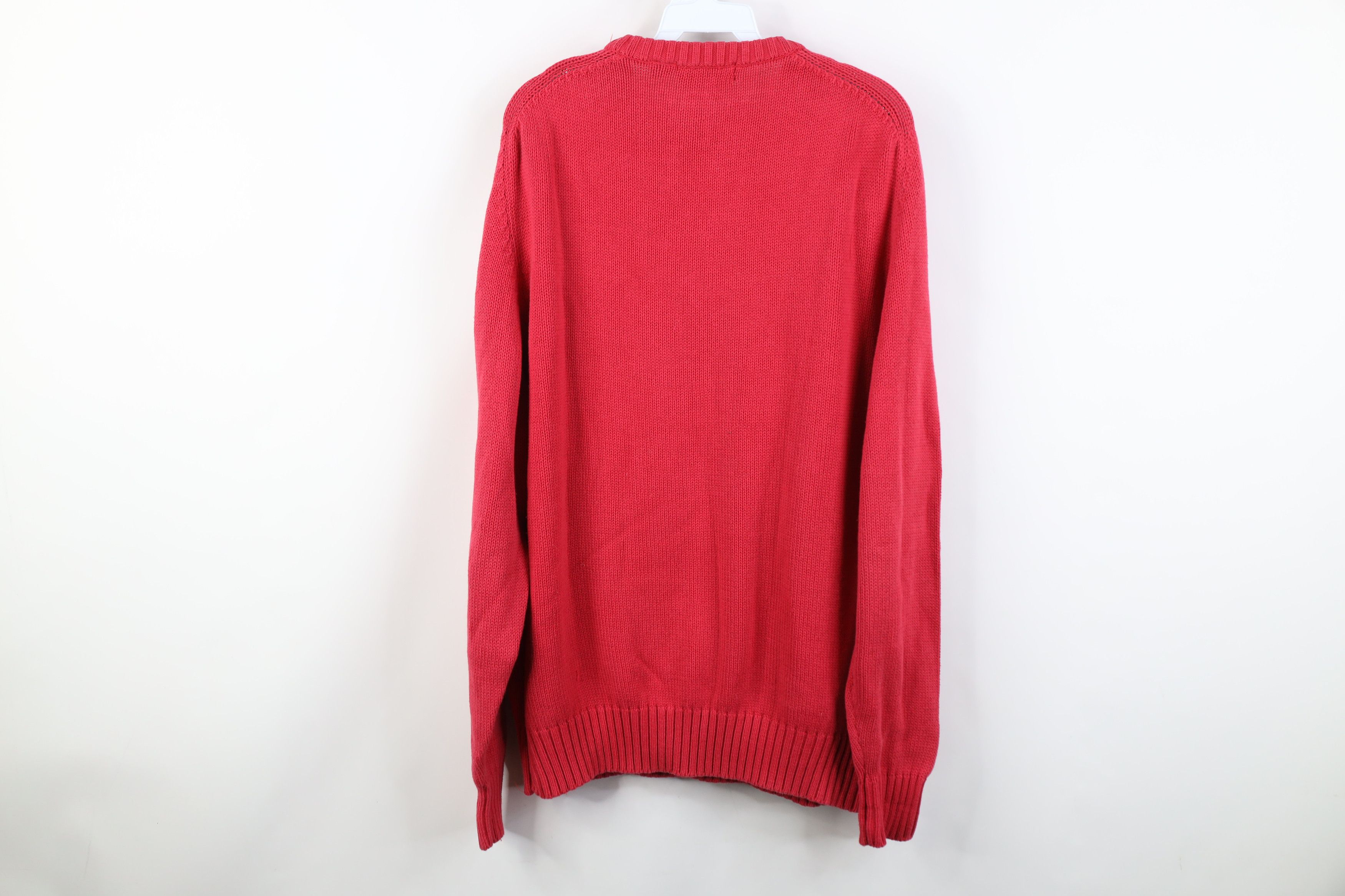 Eddie Bauer Vintage 90s Eddie Bauer Cotton Knit Crewneck Sweater Red Size US XL / EU 56 / 4 - 7 Thumbnail