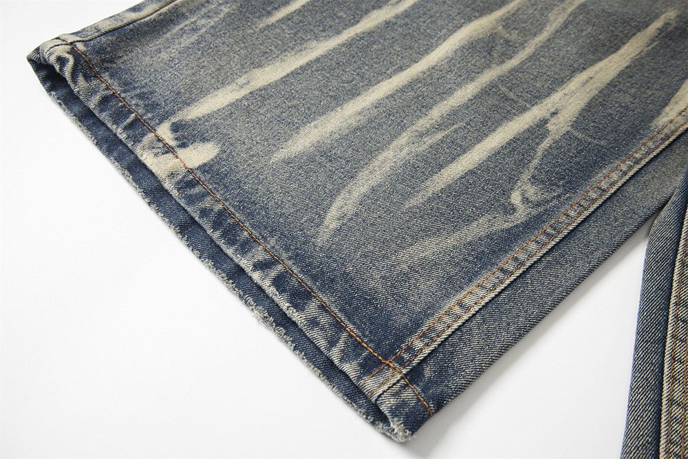 Vintage Men's Loose-Fit Straight-Leg Washed Denim Shorts Vibe Style Size US 32 / EU 48 - 5 Thumbnail