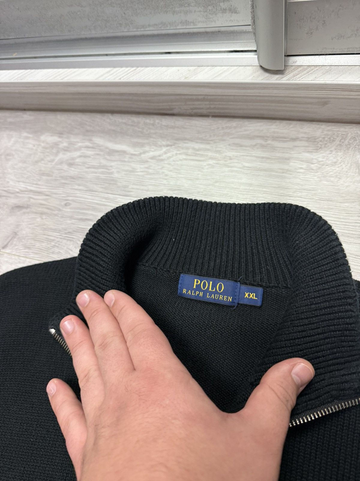 Polo Ralph Lauren Polo Ralph Lauren Black Half Zip Sweater Purple Pony Logo Size US XXL / EU 58 / 5 - 8 Thumbnail