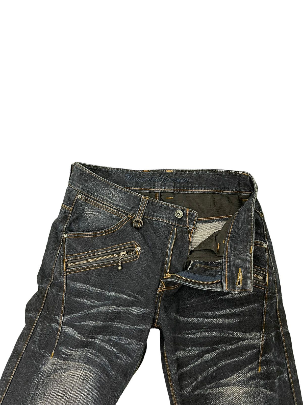 Japanese Brand Slim Jeans Nicole Club Distress Faded Low Rise Denim 7🟦5 Size US 32 / EU 48 - 10 Thumbnail