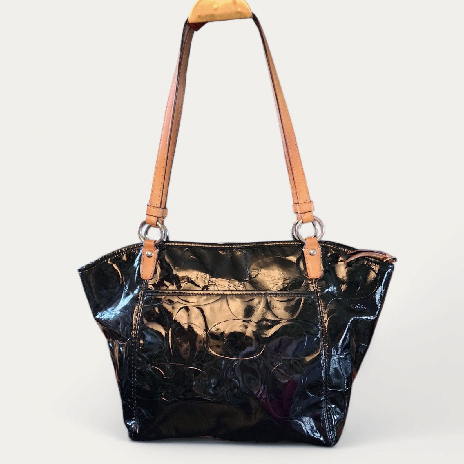 Coach Coach Peyton black patent leather bag with matching wallet. Size ONE SIZE - 4 Thumbnail