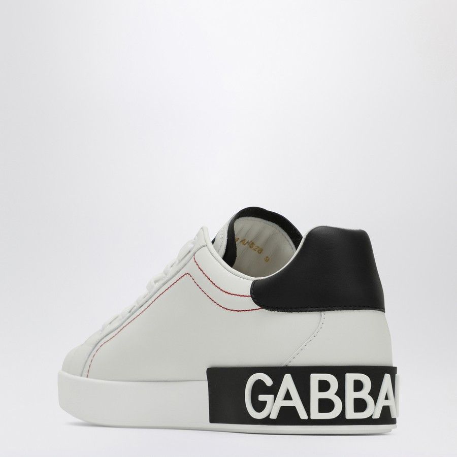 Dolce & Gabbana o1d2blof0226 Leather Sneakers in White/Black Size US 11 / EU 44 - 4 Thumbnail