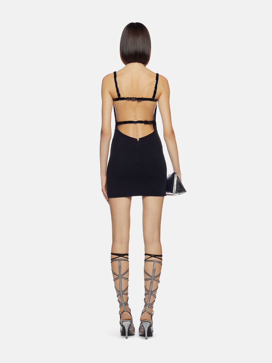 The Attico o1mle0525 Rue Mini Dress in Black Size M / US 6-8 / IT 42-44 - 3 Thumbnail