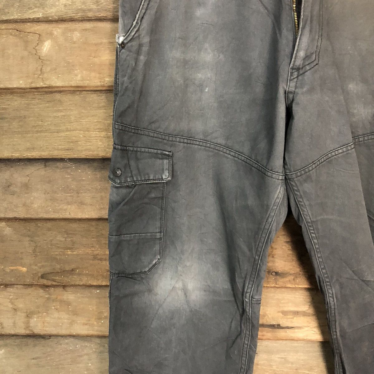 Japanese Brand DL Even River Dark Blue Cargo Multipocket Pants #S2780 Size US 35 - 6 Thumbnail