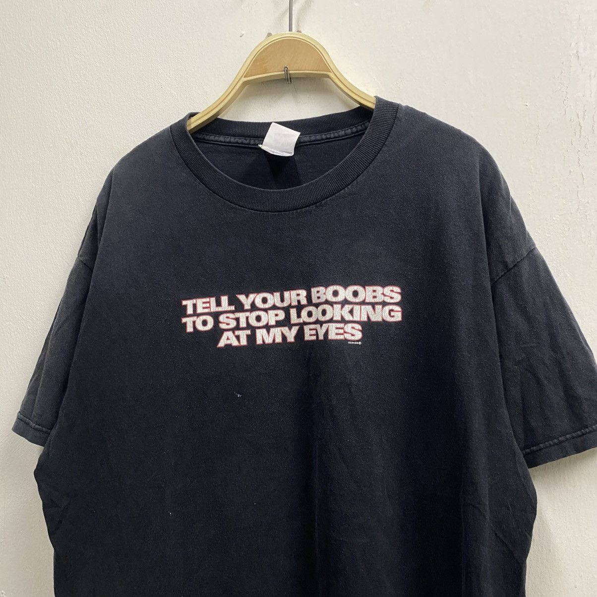 Other × Vintage Vintage Wording Tees Tell Your Boobs To Stop Looking My Eyes Size US L / EU 52-54 / 3 - 3 Thumbnail