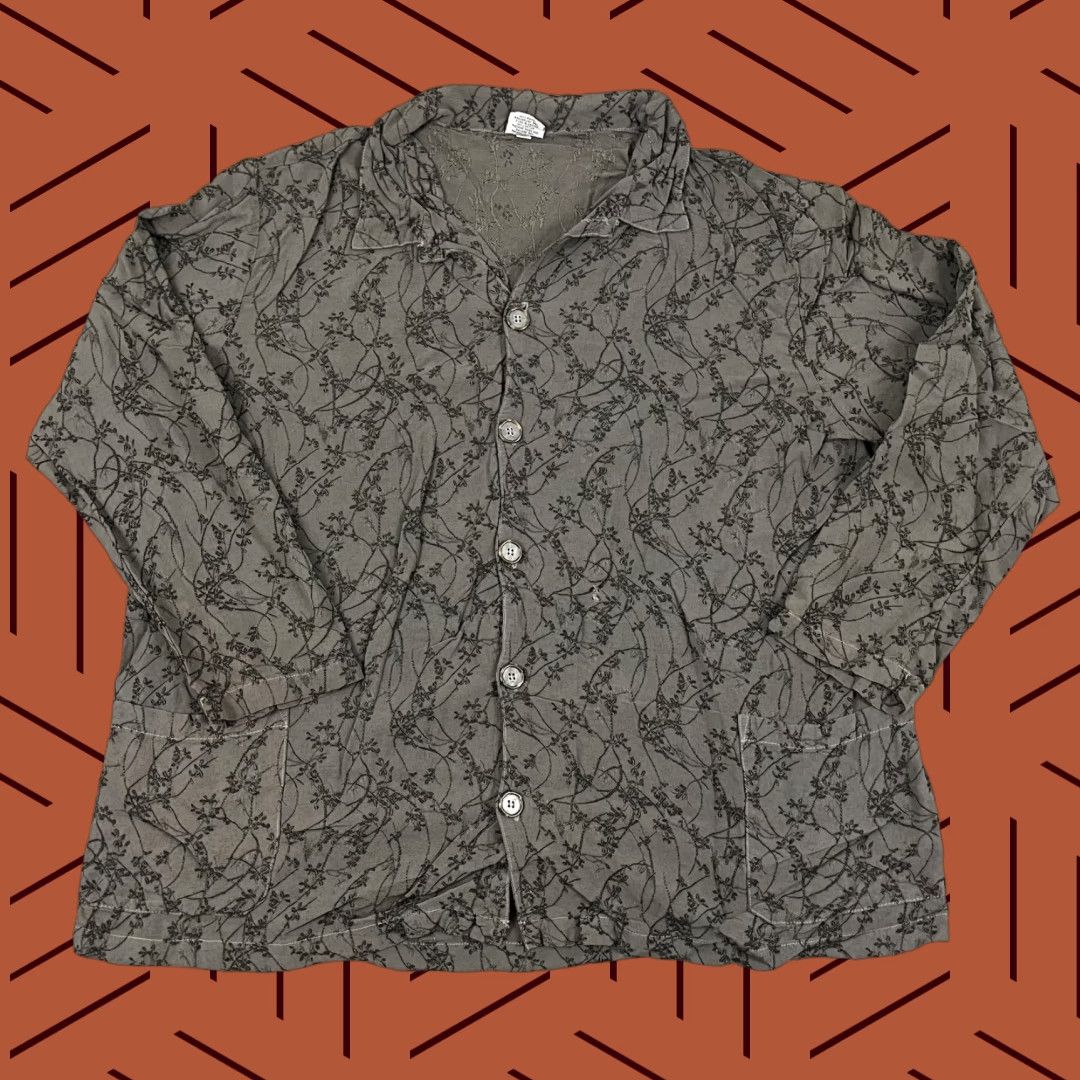 Vintage CP SHADES Sausalito Button-Up Shirt Floral Print Adult Large Brown Rayon Pockets Womens Size L / US 10 / IT 46 - 1 Thumbnail