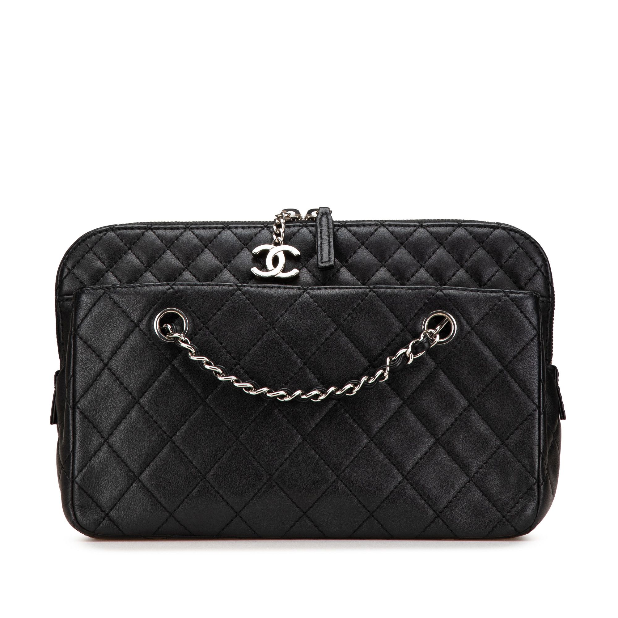 Chanel Large Quilted Calfskin In The Business Camera Bag in Black, Women's