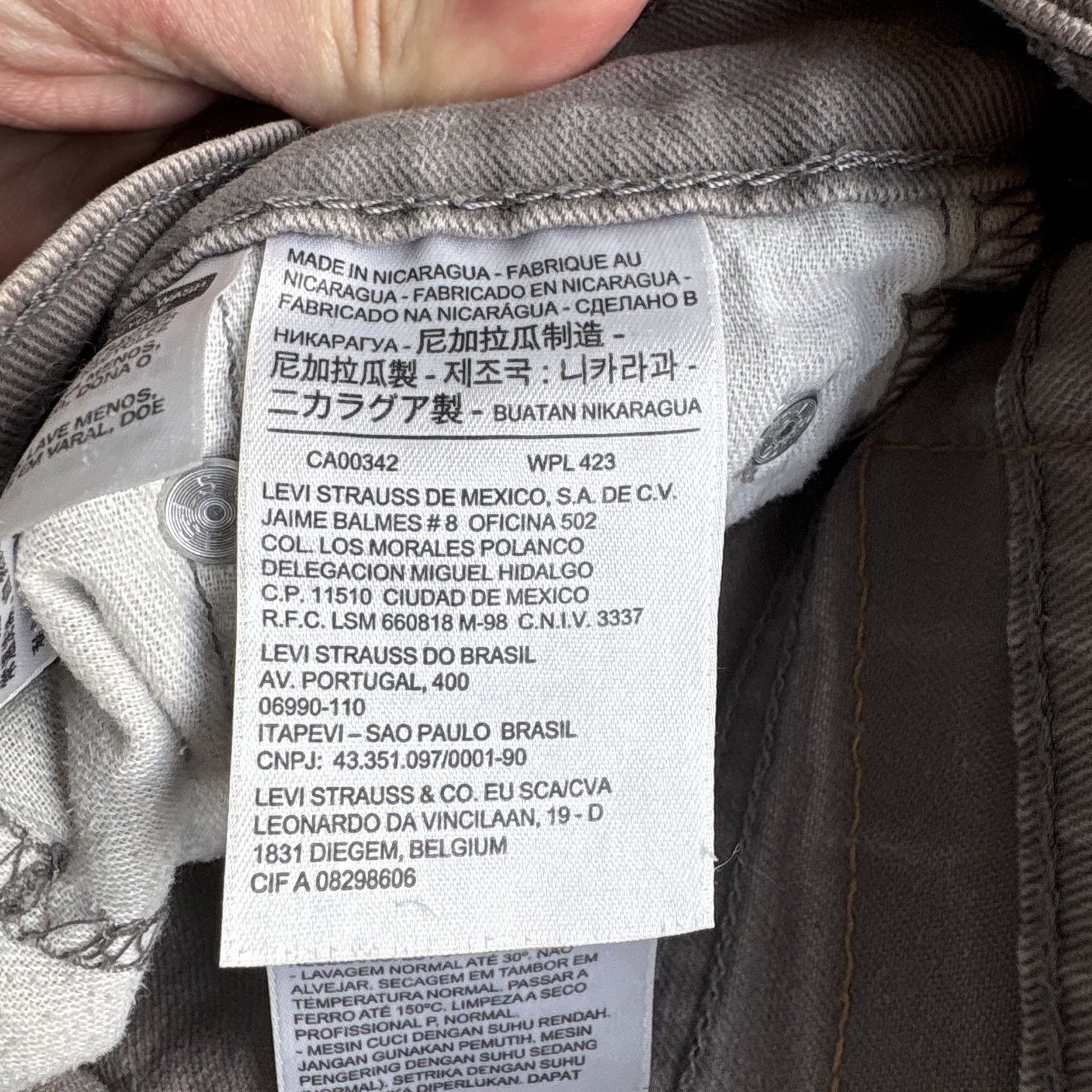 Levi's Levi's 513 Men's Gray Slim Straight Jeans 29x32 Size US 29 - 4 Thumbnail