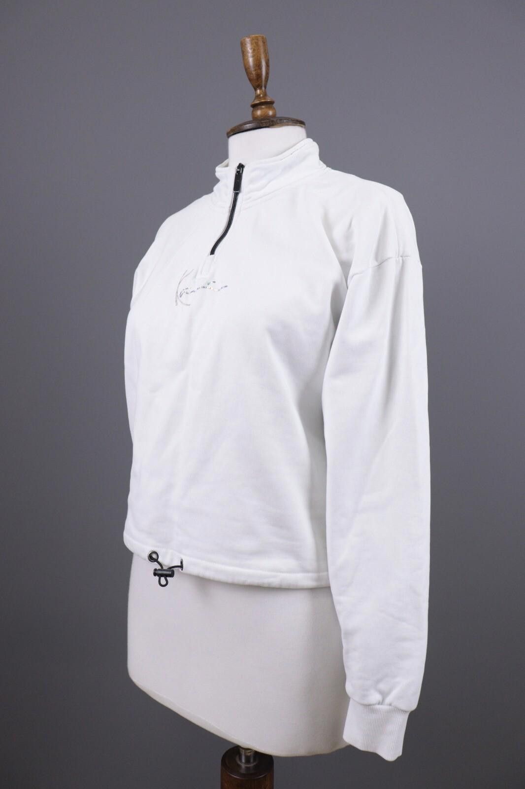Karl Kani Karl Kani White 1/4 Zip Big Logo High Neck Sweater Size XS Size XS / US 0-2 / IT 36-38 - 7 Thumbnail