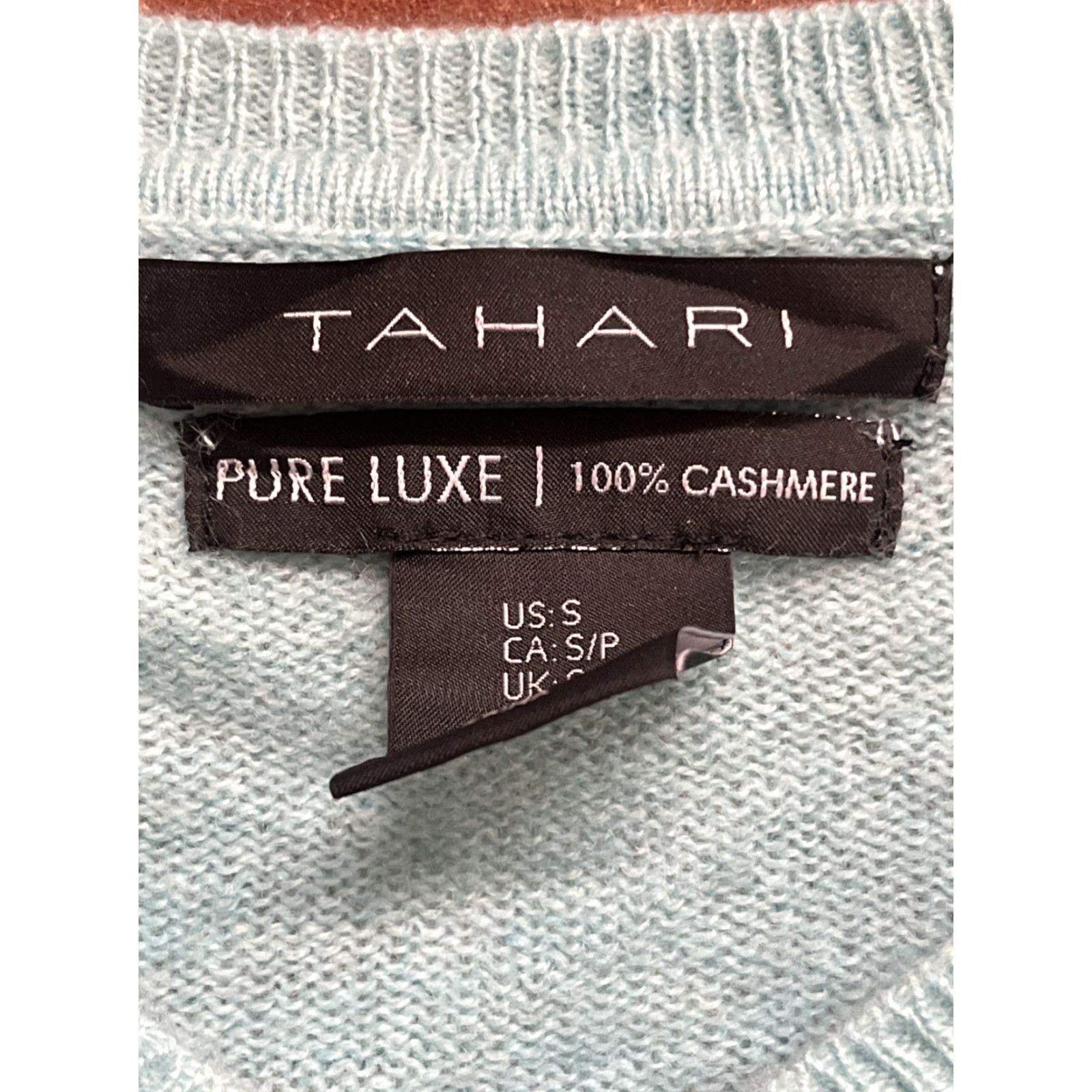 Vintage Tahari Womens Blue 100% Cashmere Pullover Sweatshirt Size Small Size S / US 4 / IT 40 - 3 Thumbnail