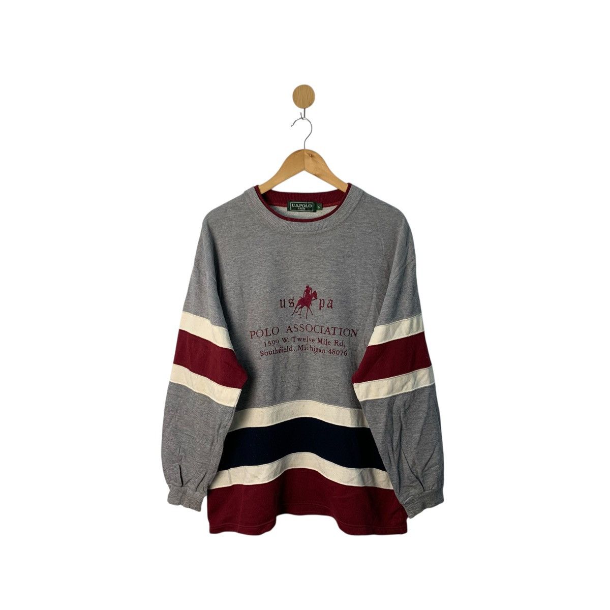 U.S. Polo Assn. Vintage US Polo Association Grey Sweatshirt Size US L / EU 52-54 / 3 - 1 Thumbnail