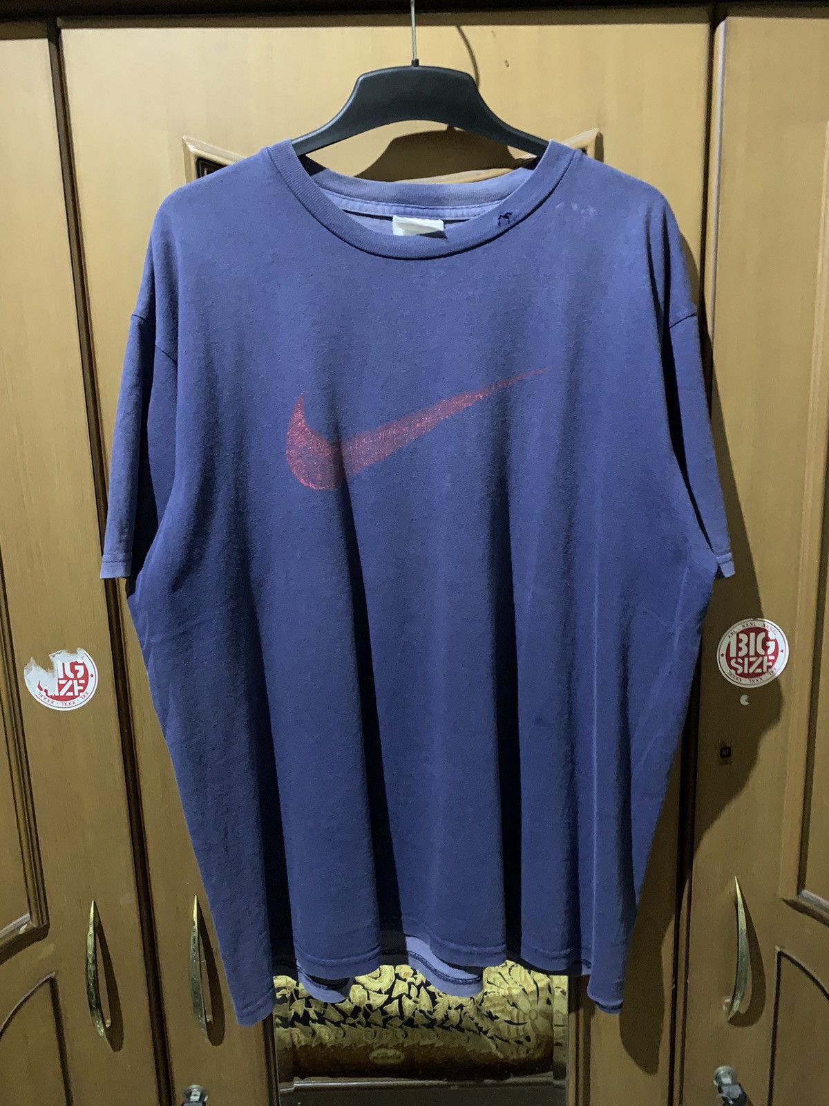 Nike × Vintage Tshirt Nike Big Swoosh Embroidery Graphic Size US L / EU 52-54 / 3 - 1 Thumbnail