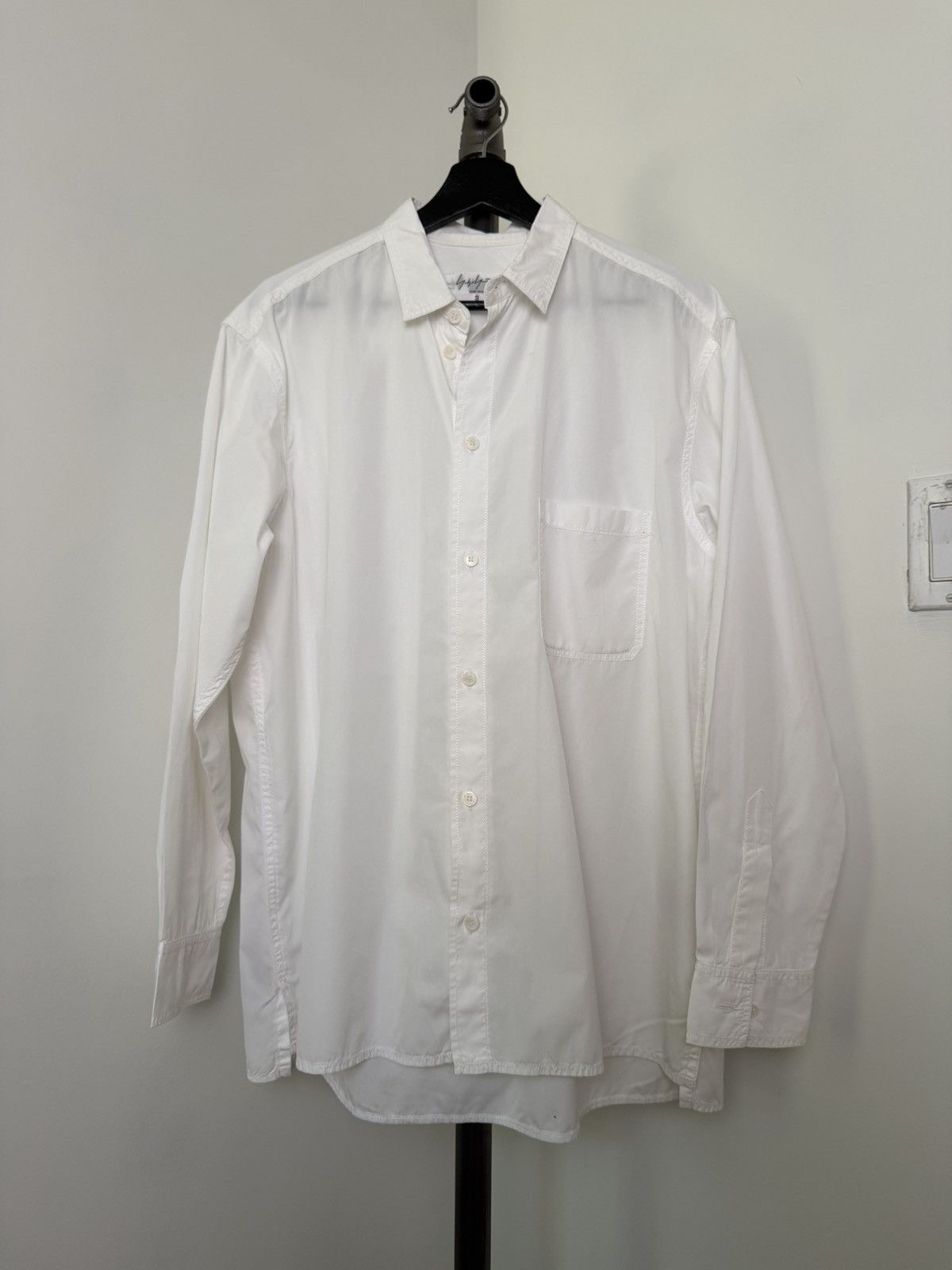 Yohji Yamamoto POUR HOMME White Button-Up Size US M / EU 48-50 / 2 - 1 Thumbnail