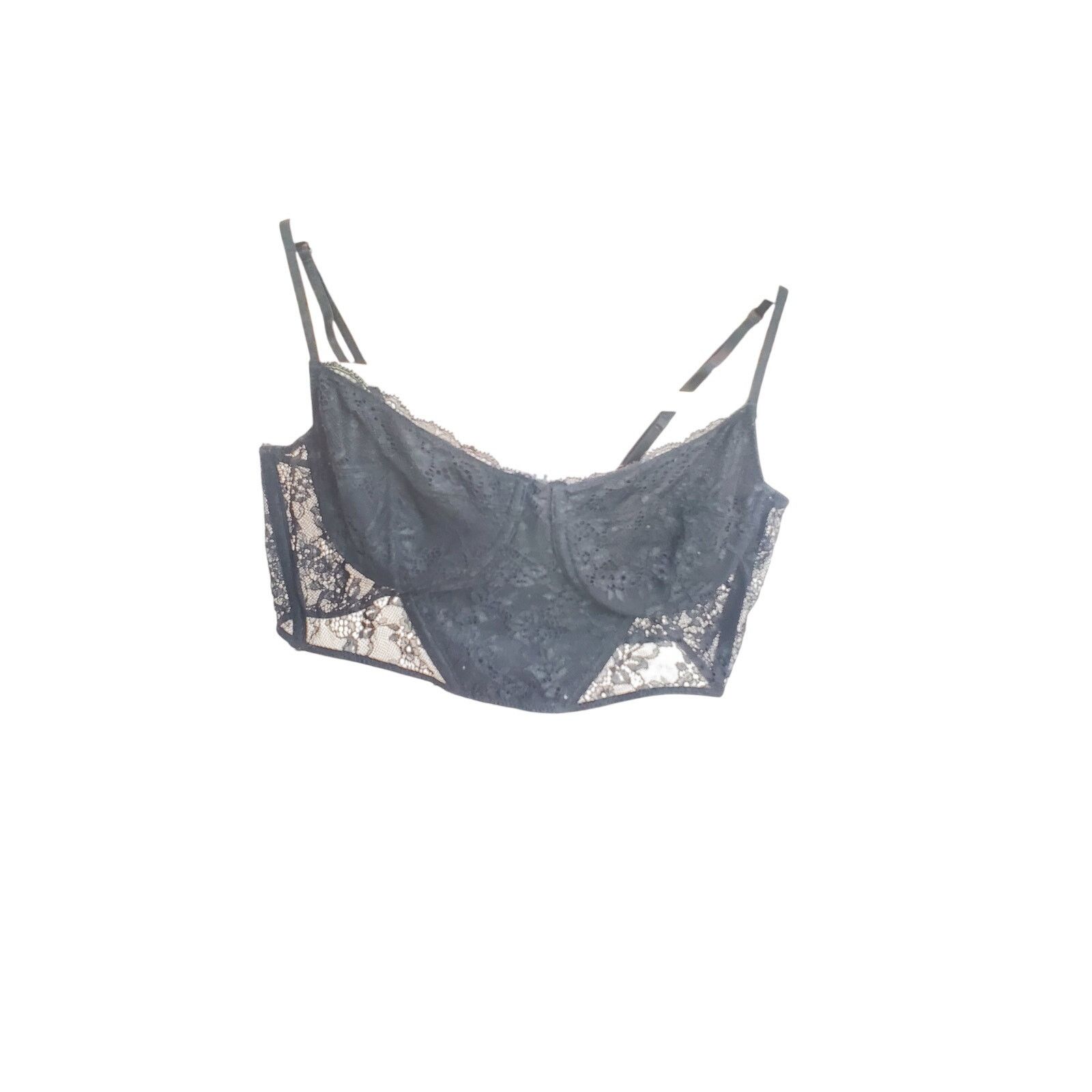 Stradivarius Stradivarius Black Lace Bustier Corset Top Size L Size ONE SIZE - 6 Thumbnail
