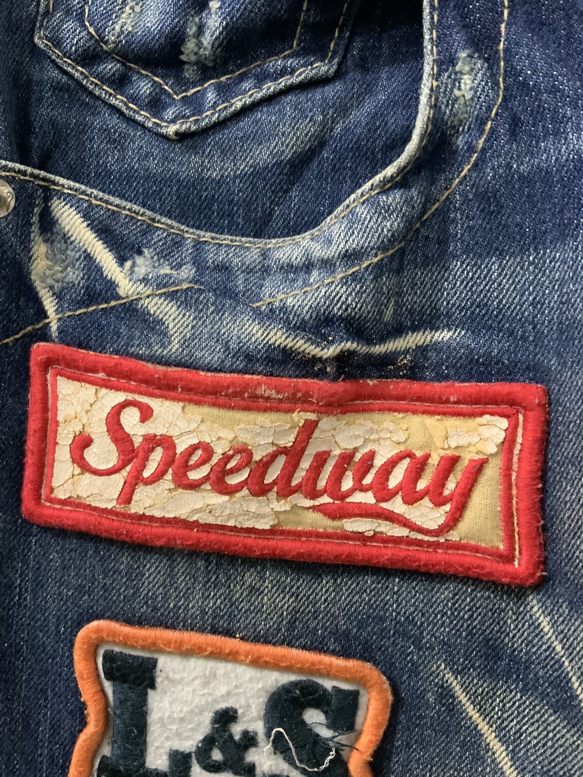If Six Was Nine Lucky Store Patches Avant Garde Jeans Size US 30 / EU 46 - 10 Thumbnail