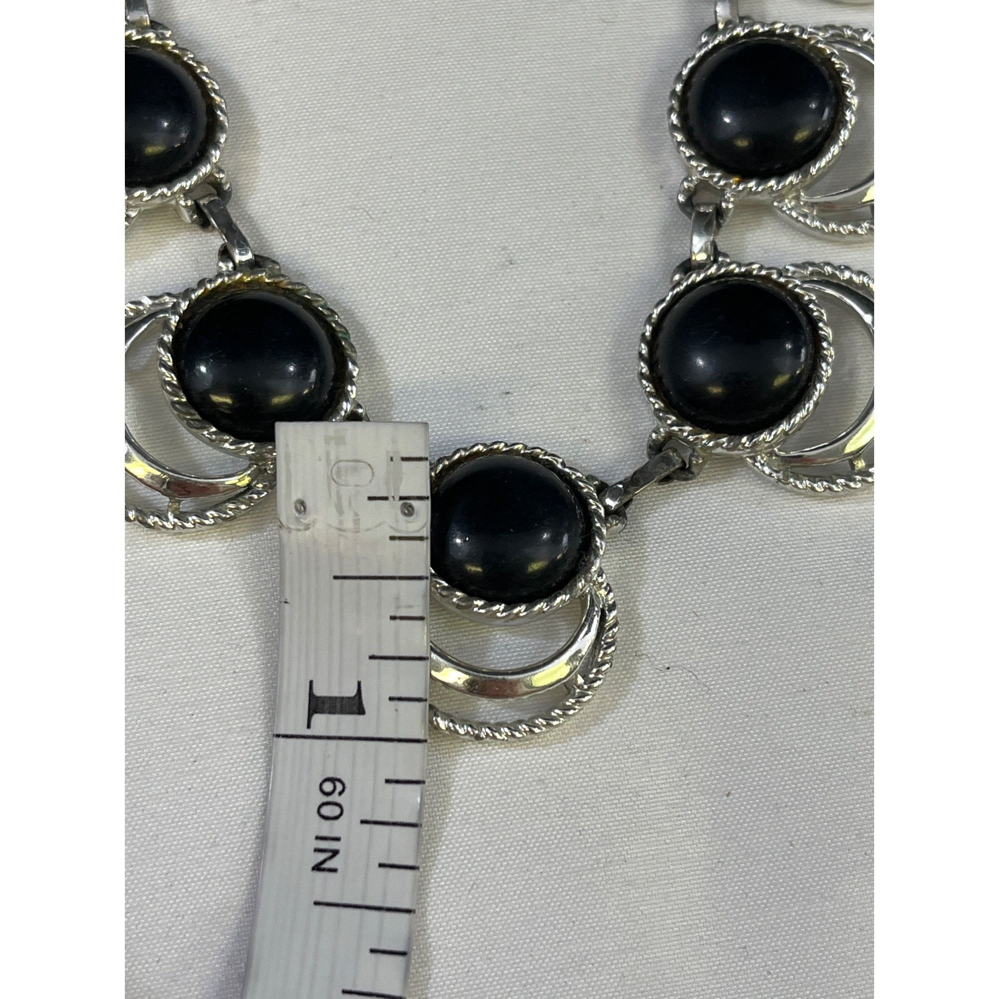 Other Sarah Coventry Womens Silver & Black Choker Necklace SKU 640 Size ONE SIZE - 5 Thumbnail
