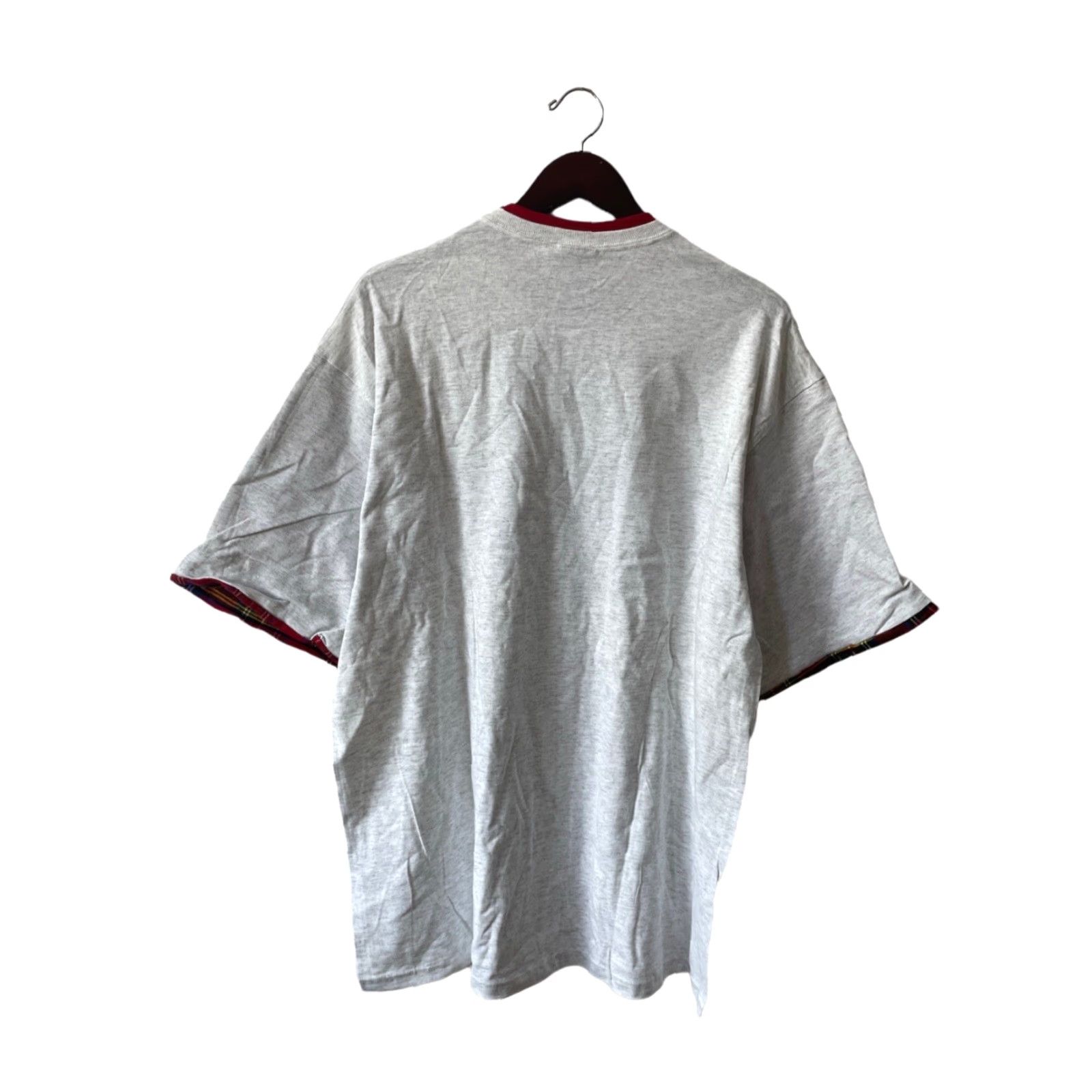 Soffe VINTAGE Soffe Oversized Plaid Trim T-Shirt Mens XL Gray 90s NOS NWOT Made in USA Size US XL / EU 56 / 4 - 6 Thumbnail