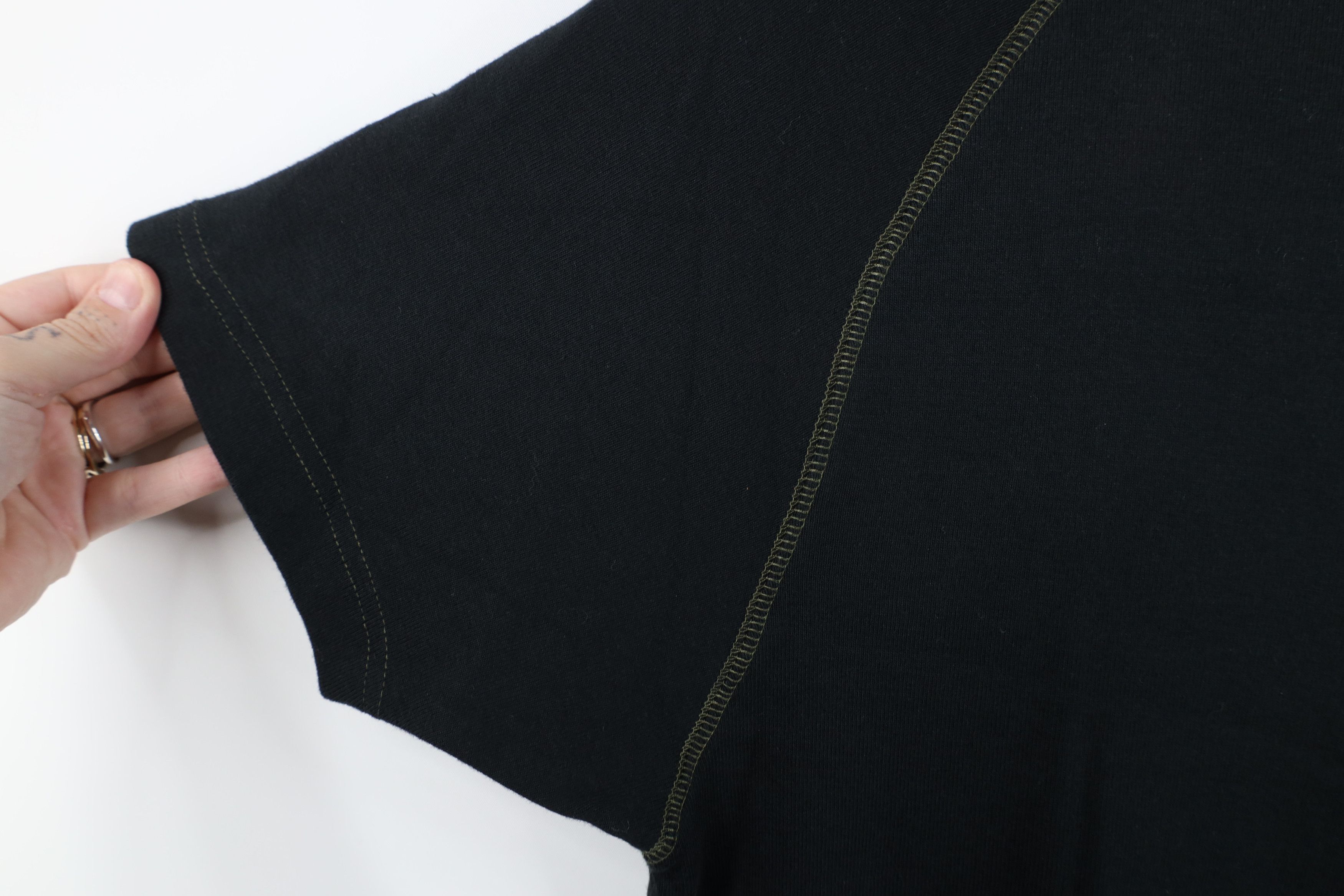 UNIONBAY Deadstock Vintage 90s Unionbay Ribbed Knit T-Shirt Black Size XL / US 12-14 / IT 48-50 - 8 Thumbnail