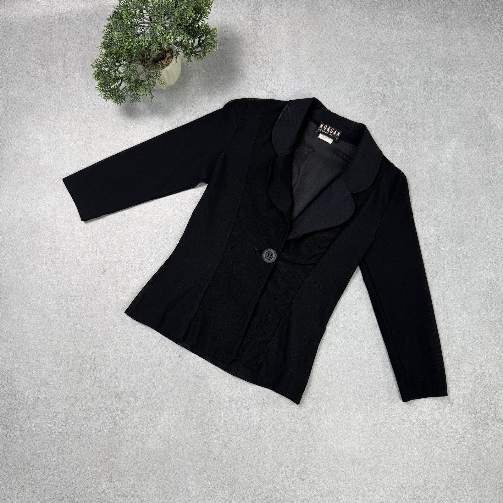 Morgan De Toi Morgan De Toi Women Light Jacket Blazer Black Avant Gard Size S / US 4 / IT 40 - 1 Thumbnail