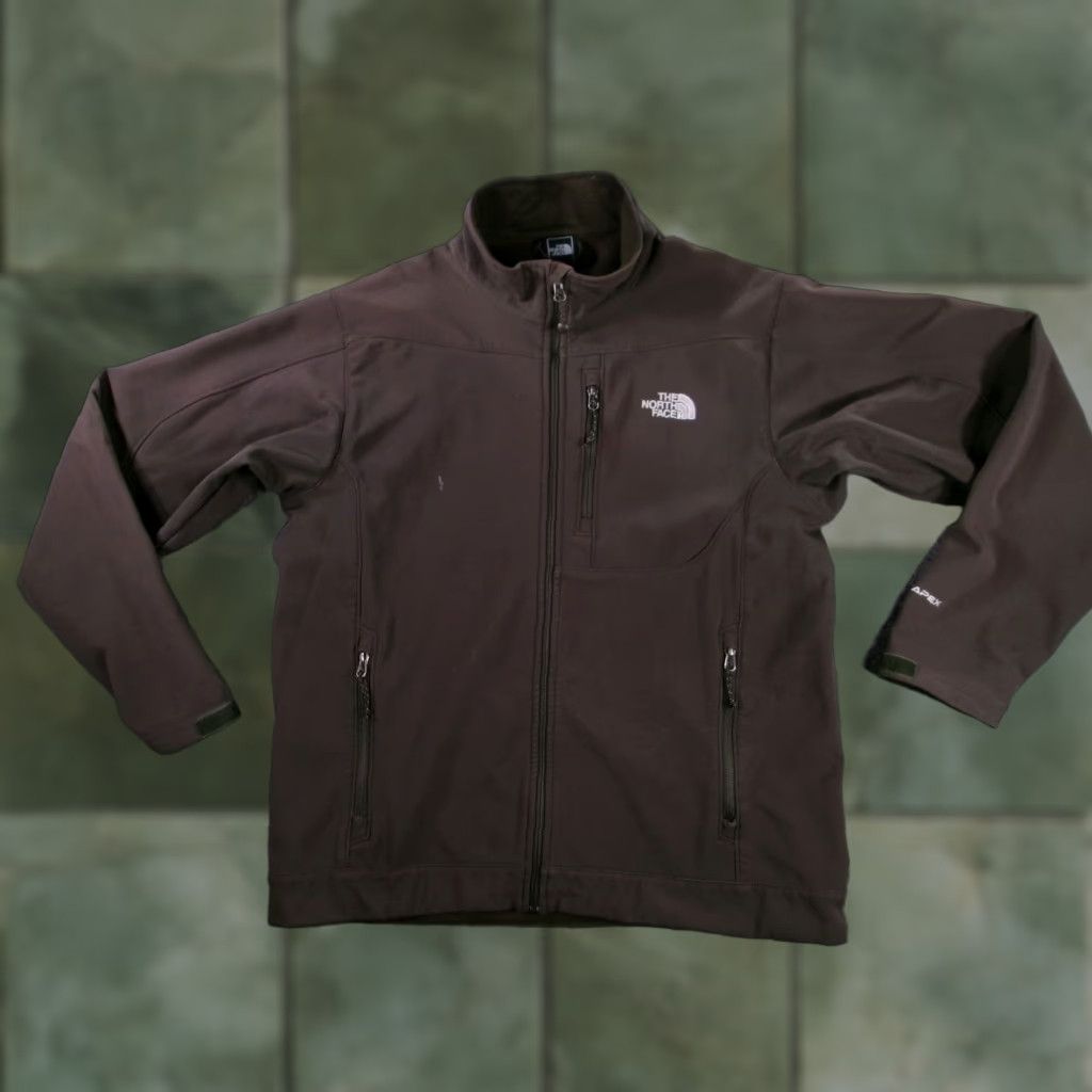 The North Face The North Face Softshell Jacket Men Extra Large Brown TNF Apex Zippered Pockets Size US XL / EU 56 / 4 - 1 Thumbnail