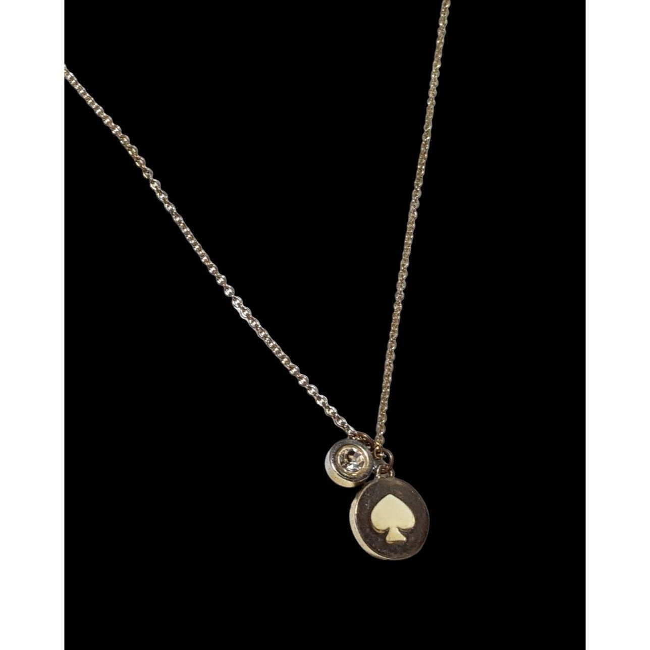 Kate Spade Kate Spade Spot The Spade White And Gold Necklace Size ONE SIZE - 4 Thumbnail