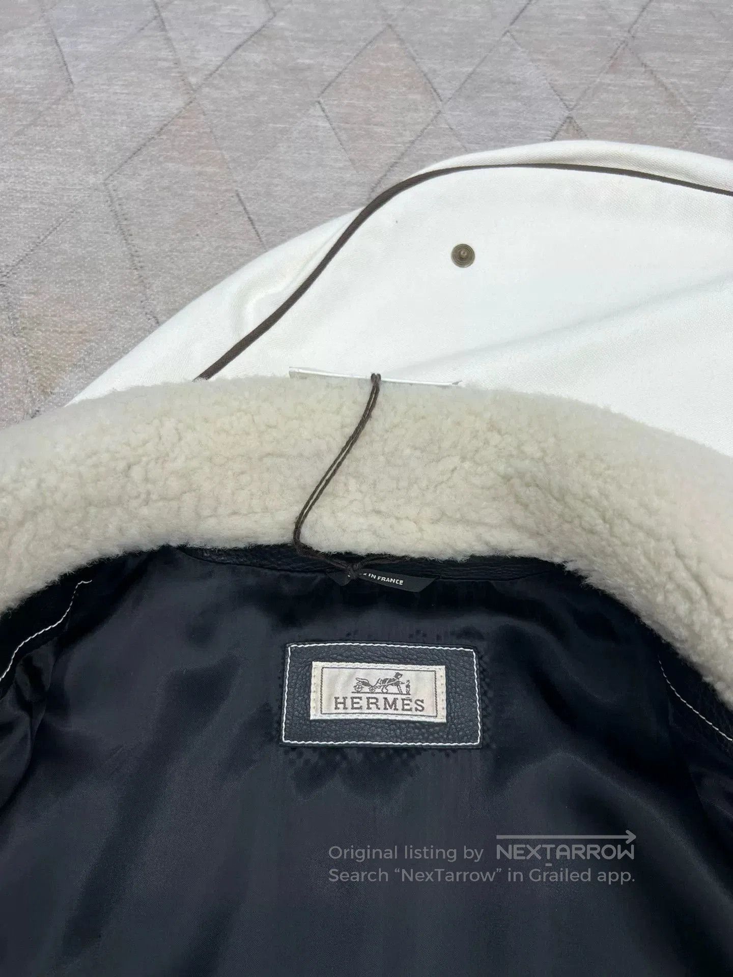 Hermes Hermes Pilot Leather Jacket with Fur Collar. Size US XL / EU 56 / 4 - 7 Thumbnail