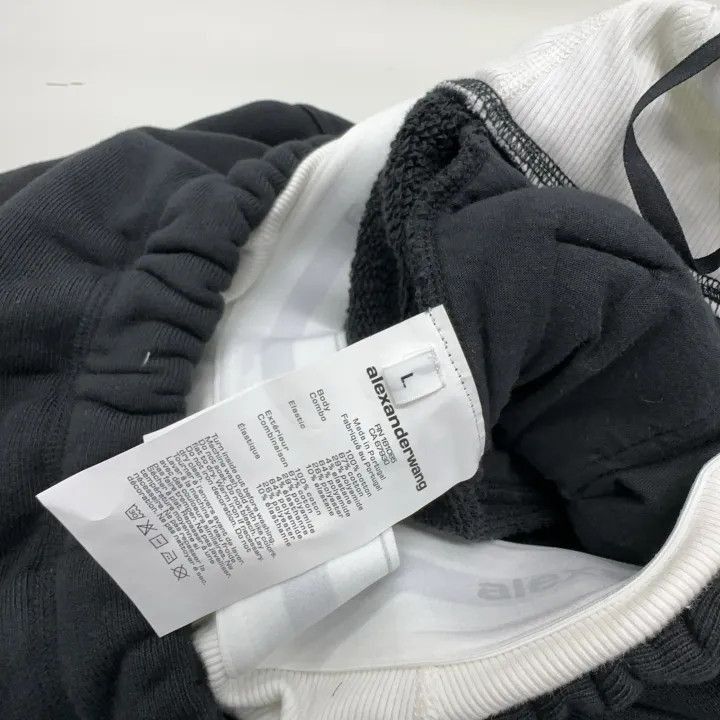 Alexander Wang Alexander Wang Black Wide Leg Sweatpants with Logo - Size 30" / US 8 / IT 44 - 2 Thumbnail
