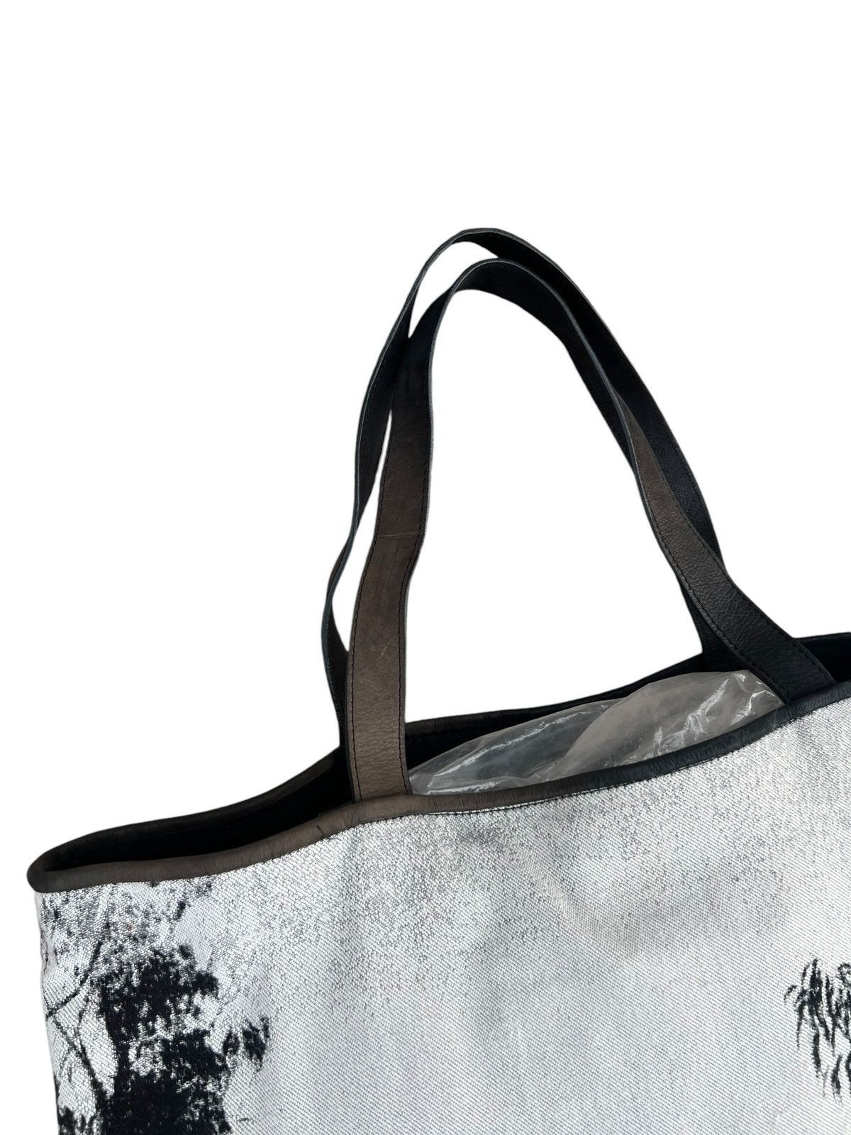 agnes b. Vintage Agnes B. Made in France Leather Wool Tote Bag Size ONE SIZE - 9 Thumbnail