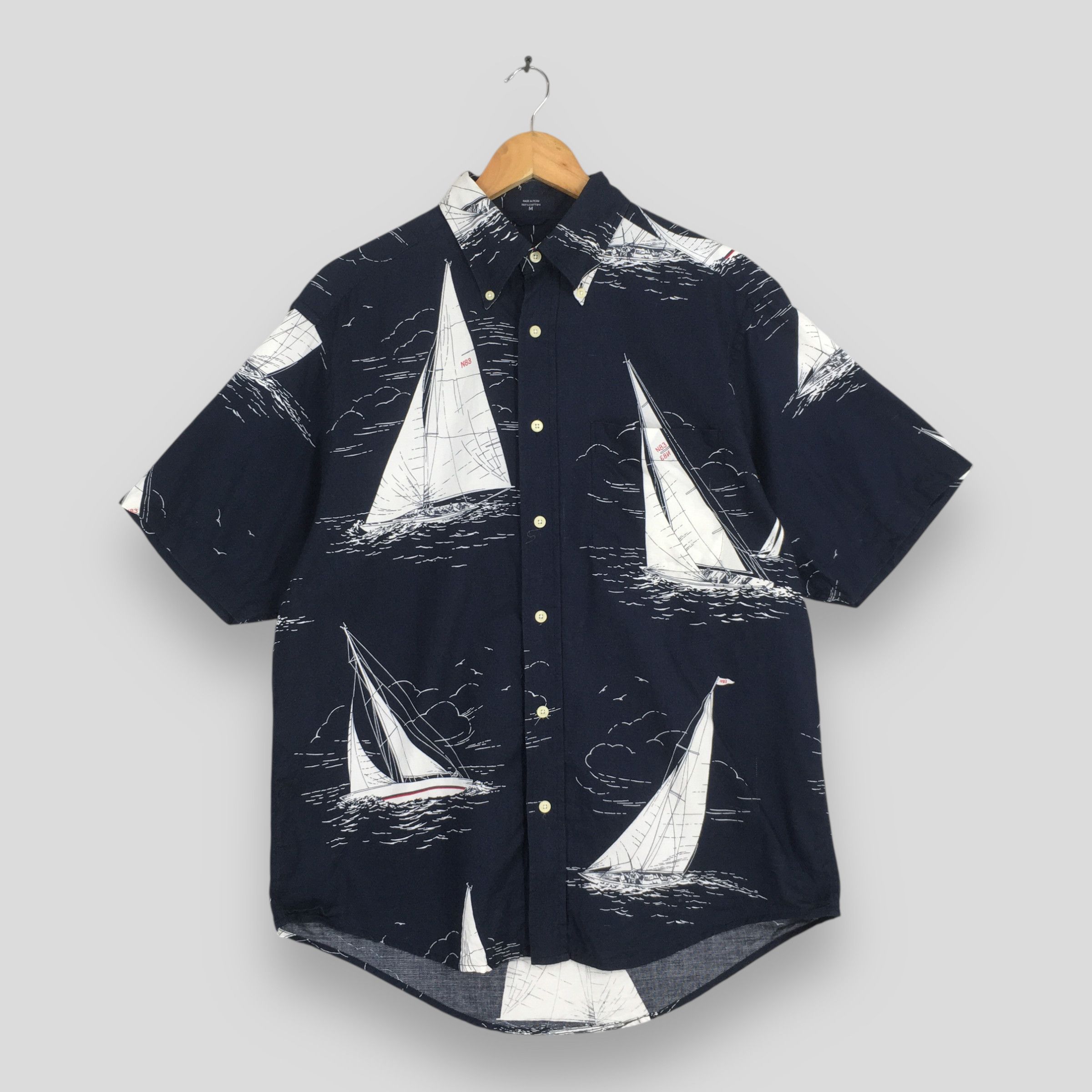 Nautica Vintage 90s Nautica Sailing Gear Shirt Medium Size US M / EU 48-50 / 2 - 1 Thumbnail