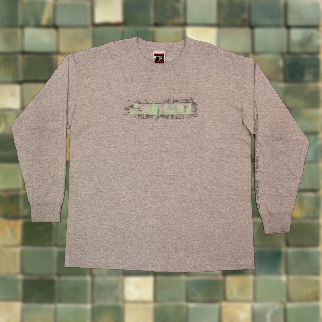JNCO VINTAGE JNCO Men’s 1990s Long Sleeve T Shirt Grey Size XL 25" Pit to Pit 30" 50 Chest Cotton Size US XL / EU 56 / 4 - 1 Thumbnail