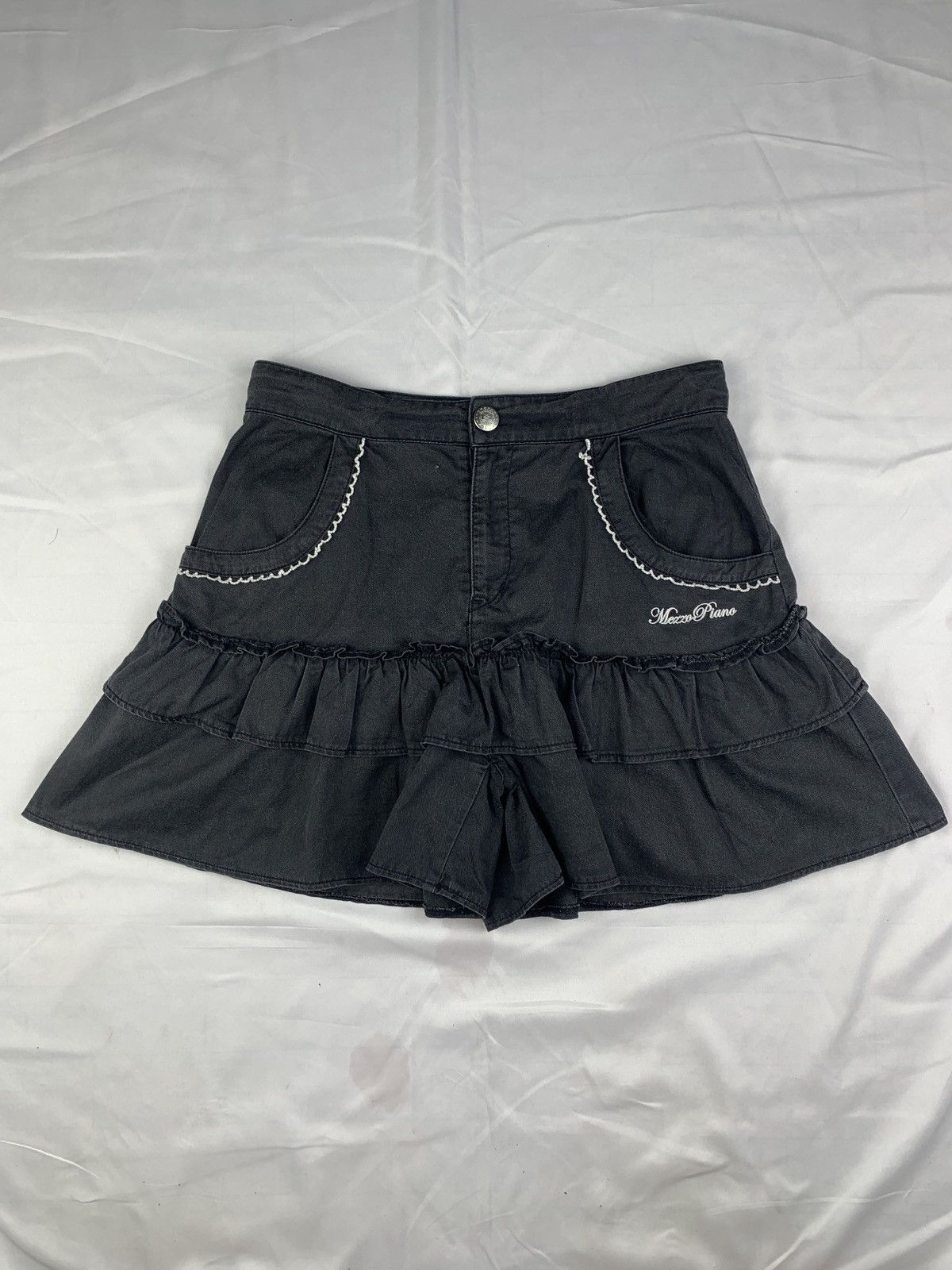 Angel Blue y2k Mezzo Piano Japan Faded Ruffle Love Cute Pop Skorts Size 28" / US 6 / IT 42 - 1 Thumbnail