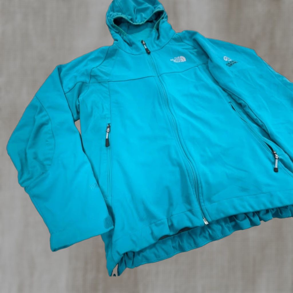 The North Face The North Face Jacket Women M Blue Soft Shell Summit Series Teal Windbreaker Logo Zipper Full Zip Short Sleeve N/A Size M / US 6-8 / IT 42-44 - 1 Thumbnail