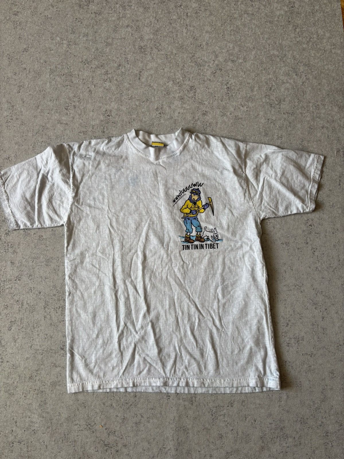Cartoon Network × Vintage VINTAGE TIN TIN IN TIBET DISTRESSED TEE Size US L / EU 52-54 / 3 - 2 Thumbnail