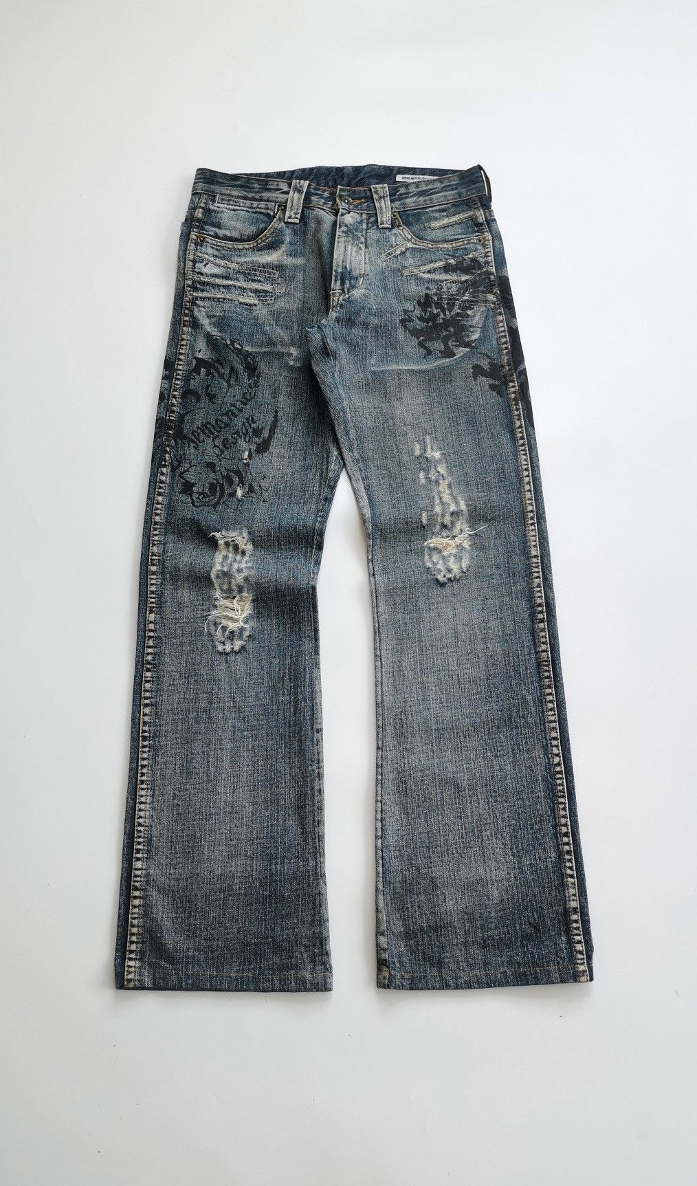 semanticdesign Cross Dragon Flower Bootcut Semanticdesign Distressed Jeans Size US 30 / EU 46 - 5 Thumbnail