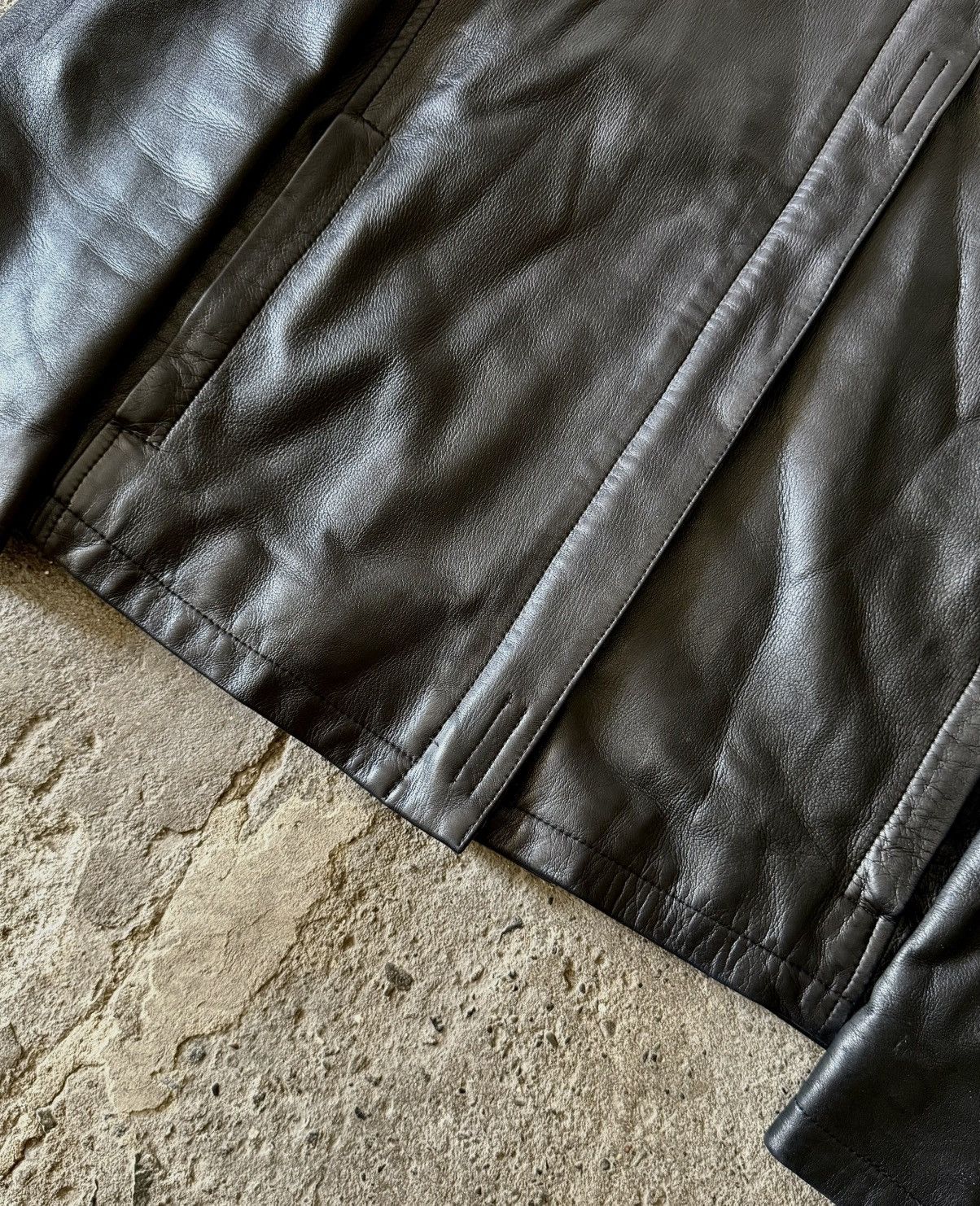 Prada Prada - 1999 - Velcro Zippered - Leather Jacket Size XS / US 0-2 / IT 36-38 - 5 Thumbnail