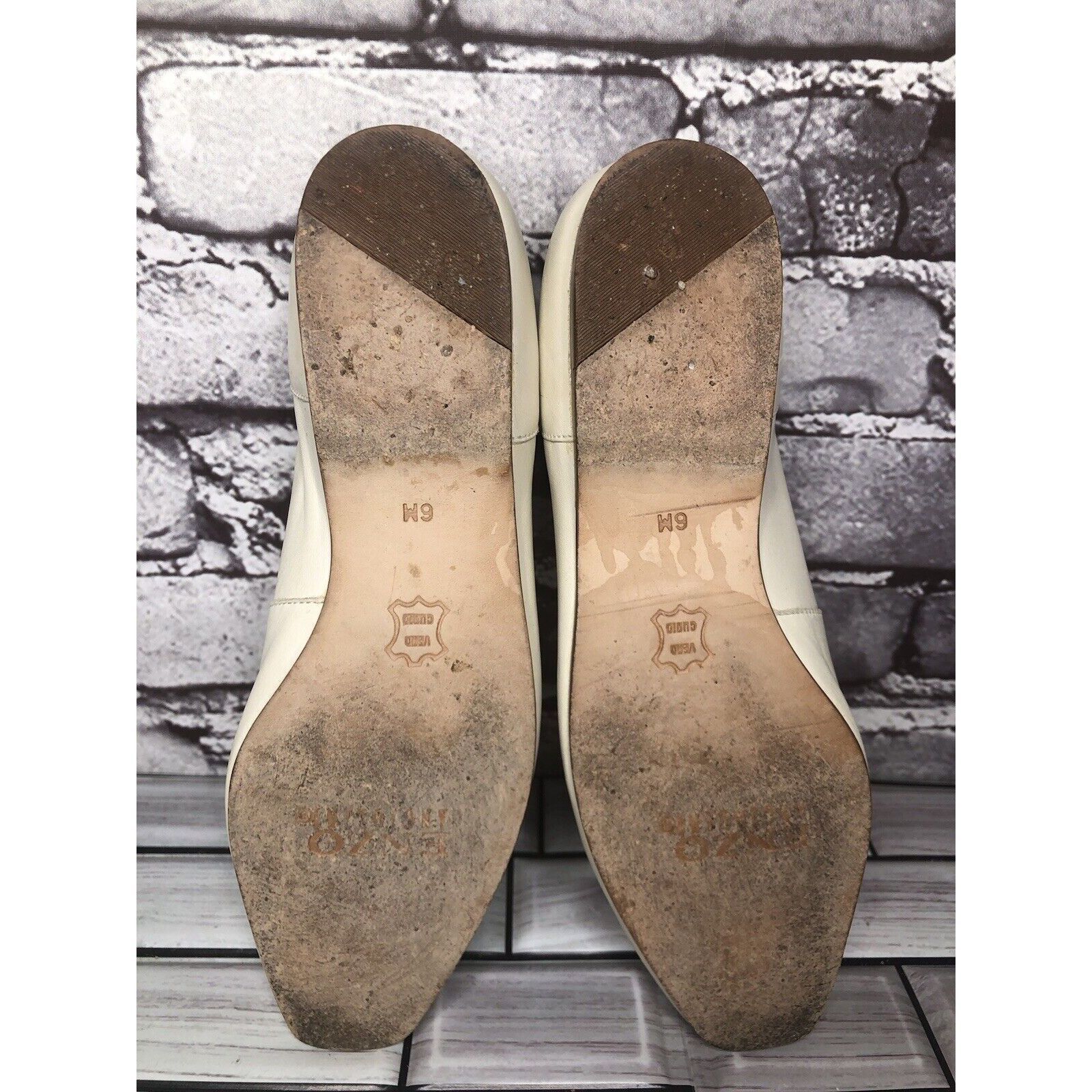 Other Enzo Angiolini Liberty Ivory Cream Leather Square Toe Loafer Size US 6 / IT 36 - 6 Thumbnail