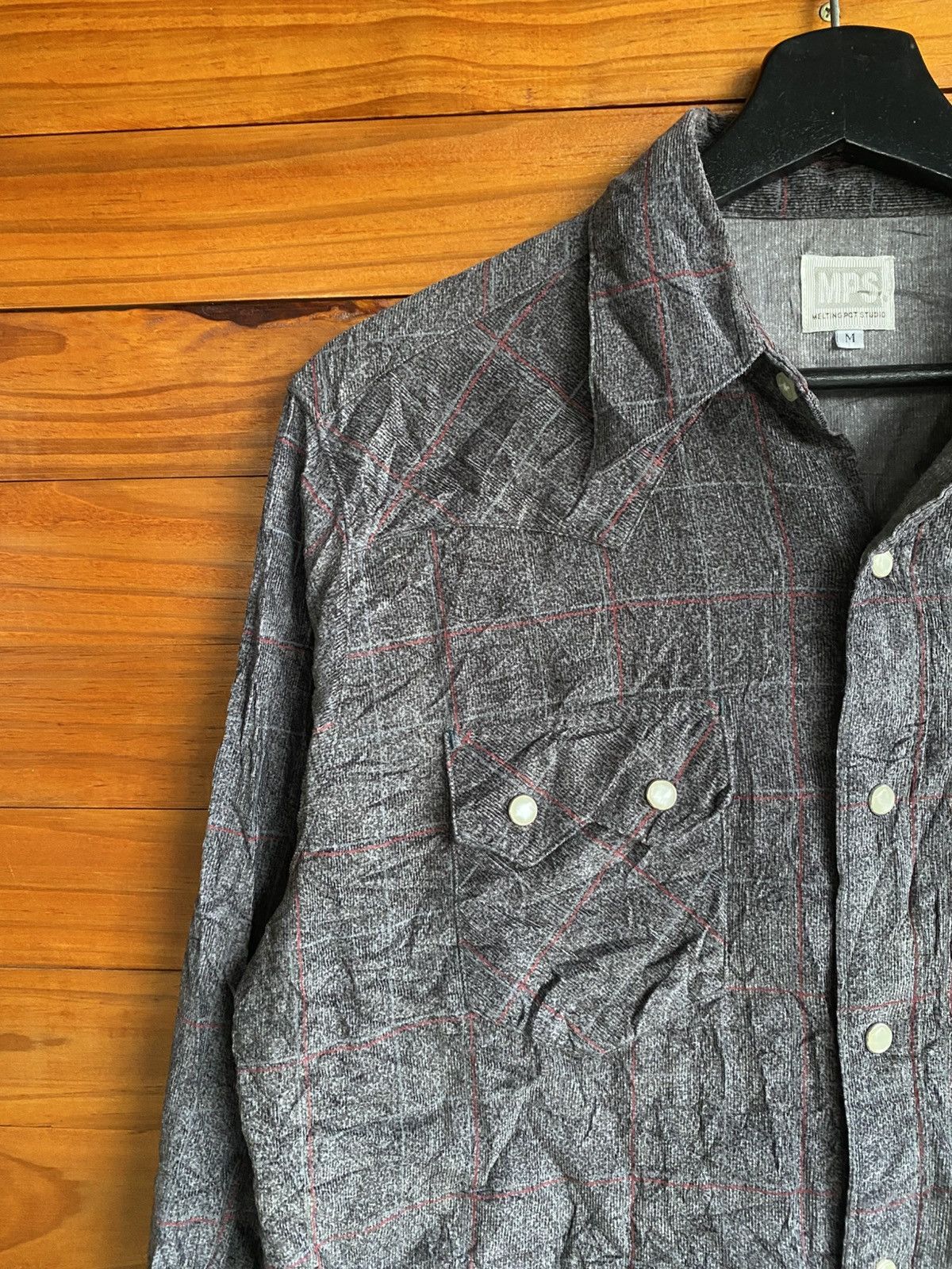 Japanese Brand Vintage MPS Japanese Cotton Check Shirt Plaid Button-Up Size US M / EU 48-50 / 2 - 6 Thumbnail