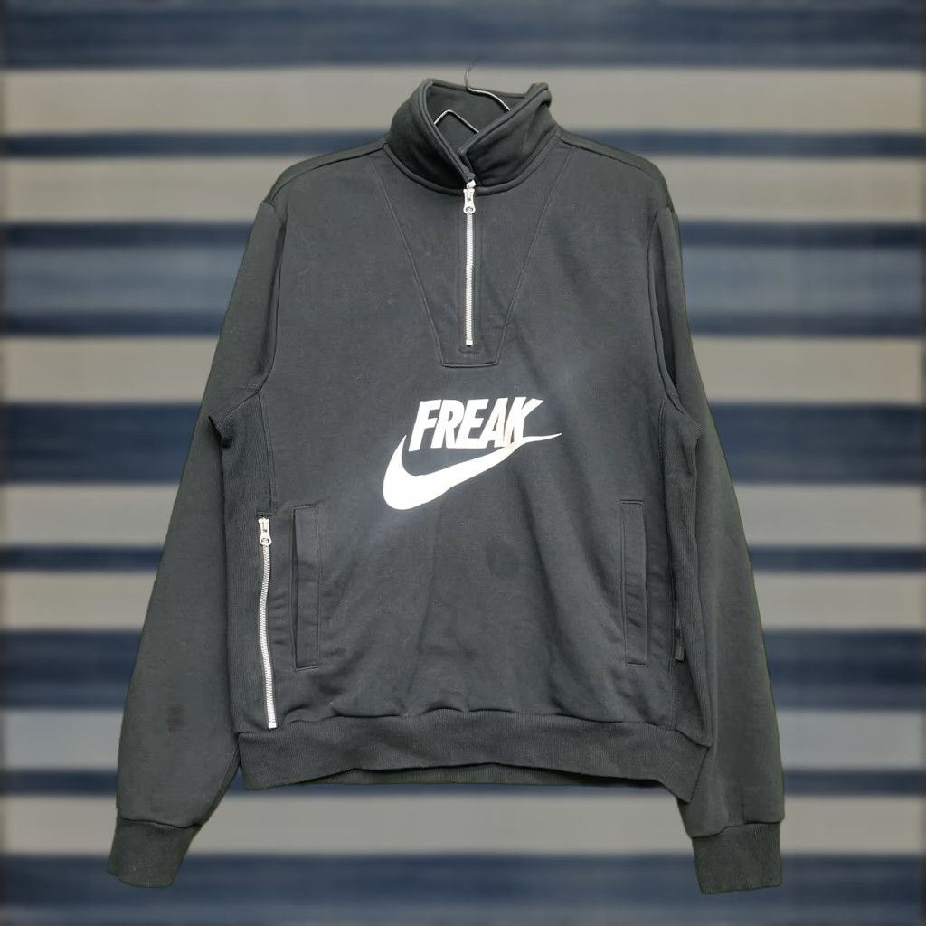 Nike Nike Freak Sweatshirt Mens Small Black Nike Swoosh 1/4 Zip Graphic Print Hooded Pullover Size US S / EU 44-46 / 1 - 1 Thumbnail