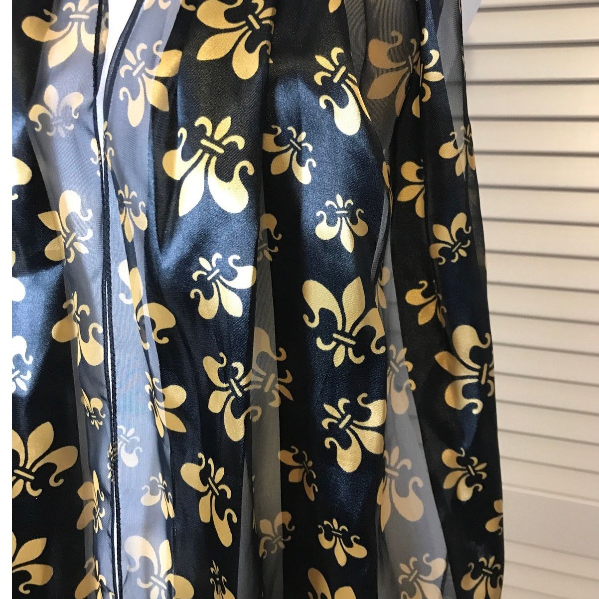 Other Black Gold Fleur de Lis New Orleans Saints Scarf Size ONE SIZE - 3 Thumbnail
