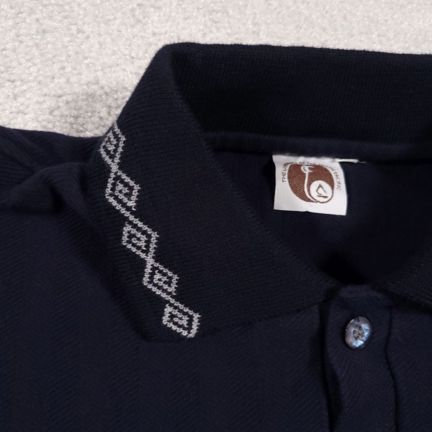 Vintage South Pacific USP University Polo Shirt Adult 3XL Blue Short Sleeve Research Polo Mens 90s Island VINTAGE Size US XXL / EU 58 / 5 - 4 Thumbnail