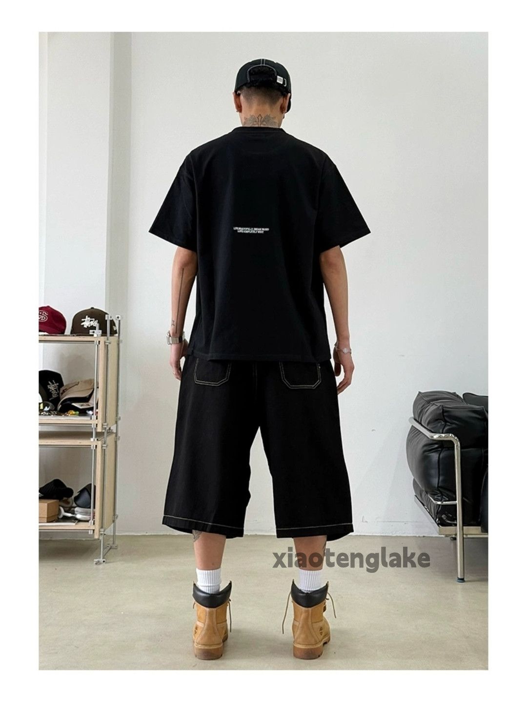 Designer Unisex outdoor utility military loose baggy cargo shorts Size US 32 / EU 48 - 4 Thumbnail
