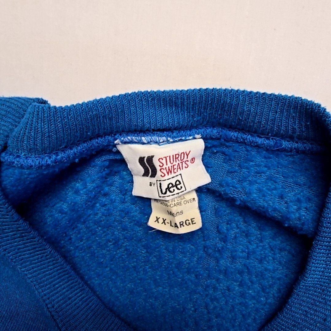 Lee Vintage Blue Blank Sweatshirt Lee 2XL Blue Crewneck Size US XXL / EU 58 / 5 - 7 Thumbnail