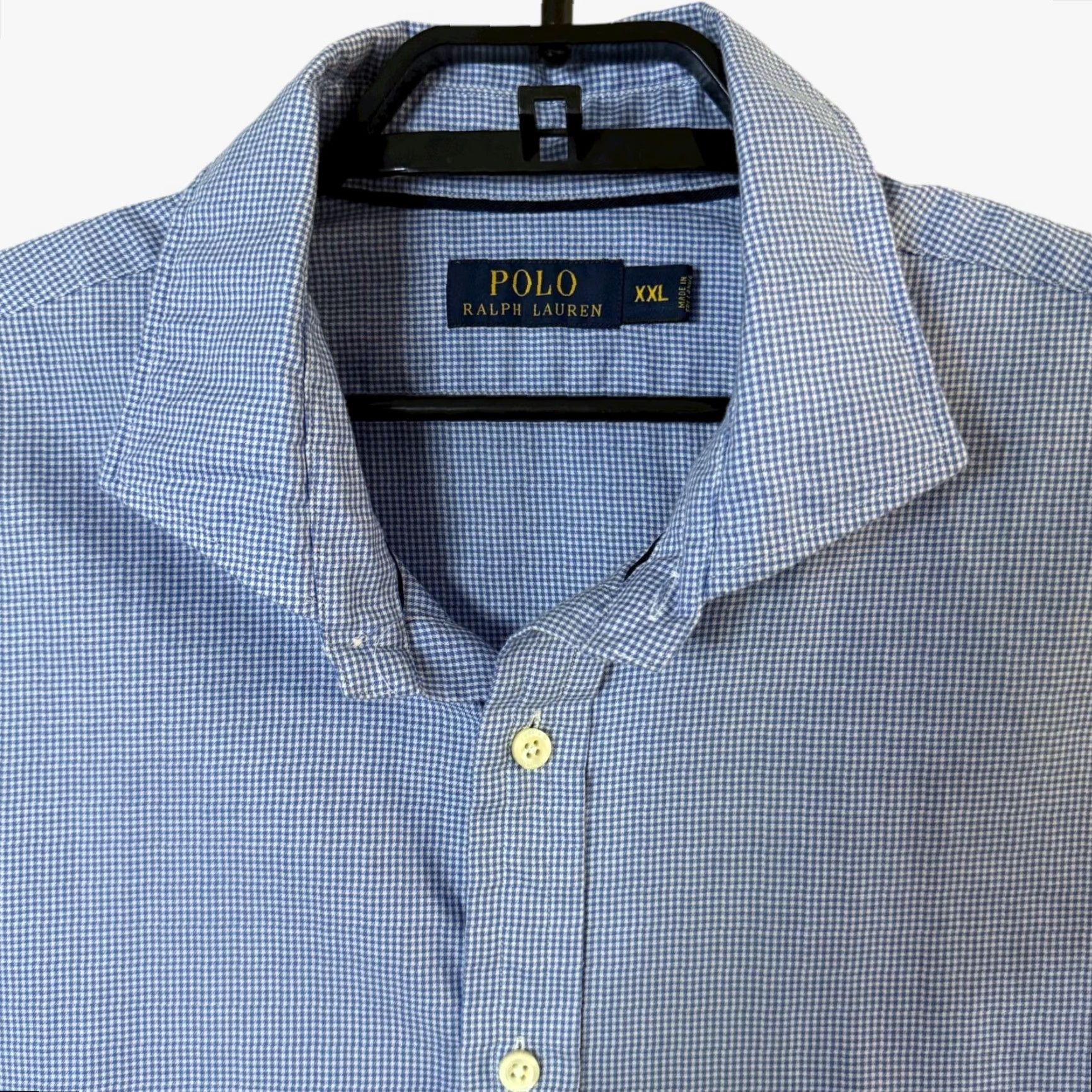 Polo Ralph Lauren POLO RALPH LAUREN Gingham Check Button-Up Shirt Blue Micro Check 2XL Men's Cotton Classic Preppy Size US XXL / EU 58 / 5 - 5 Thumbnail